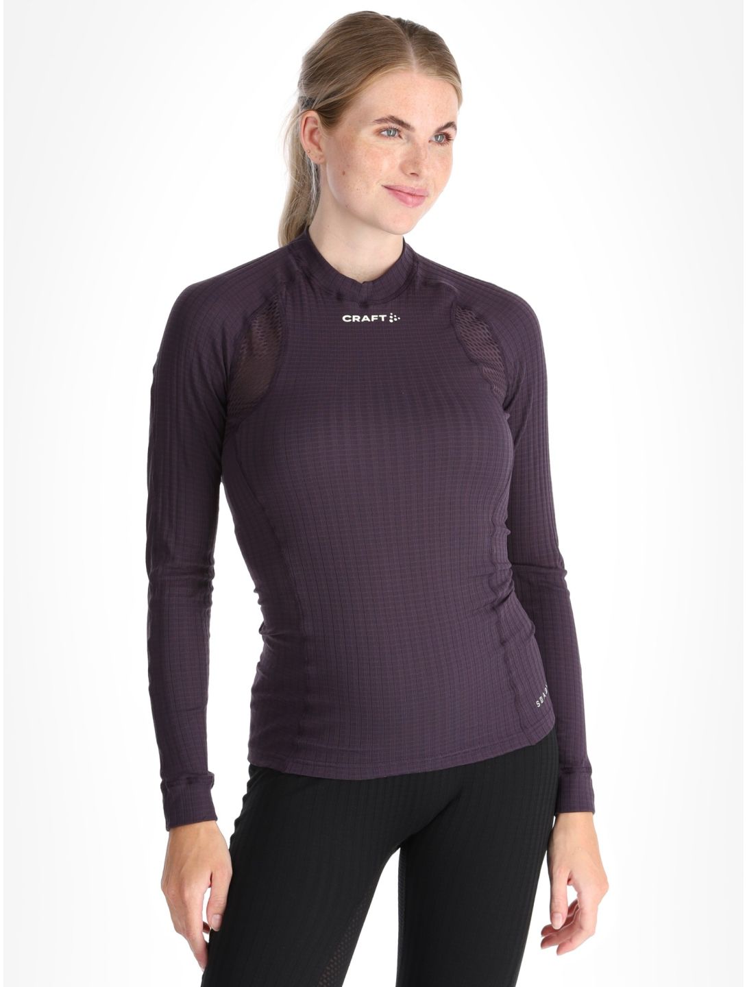 Craft, Active Extreme X Crewneck LS camisa termoactiva mujeres DK Plum púrpura 