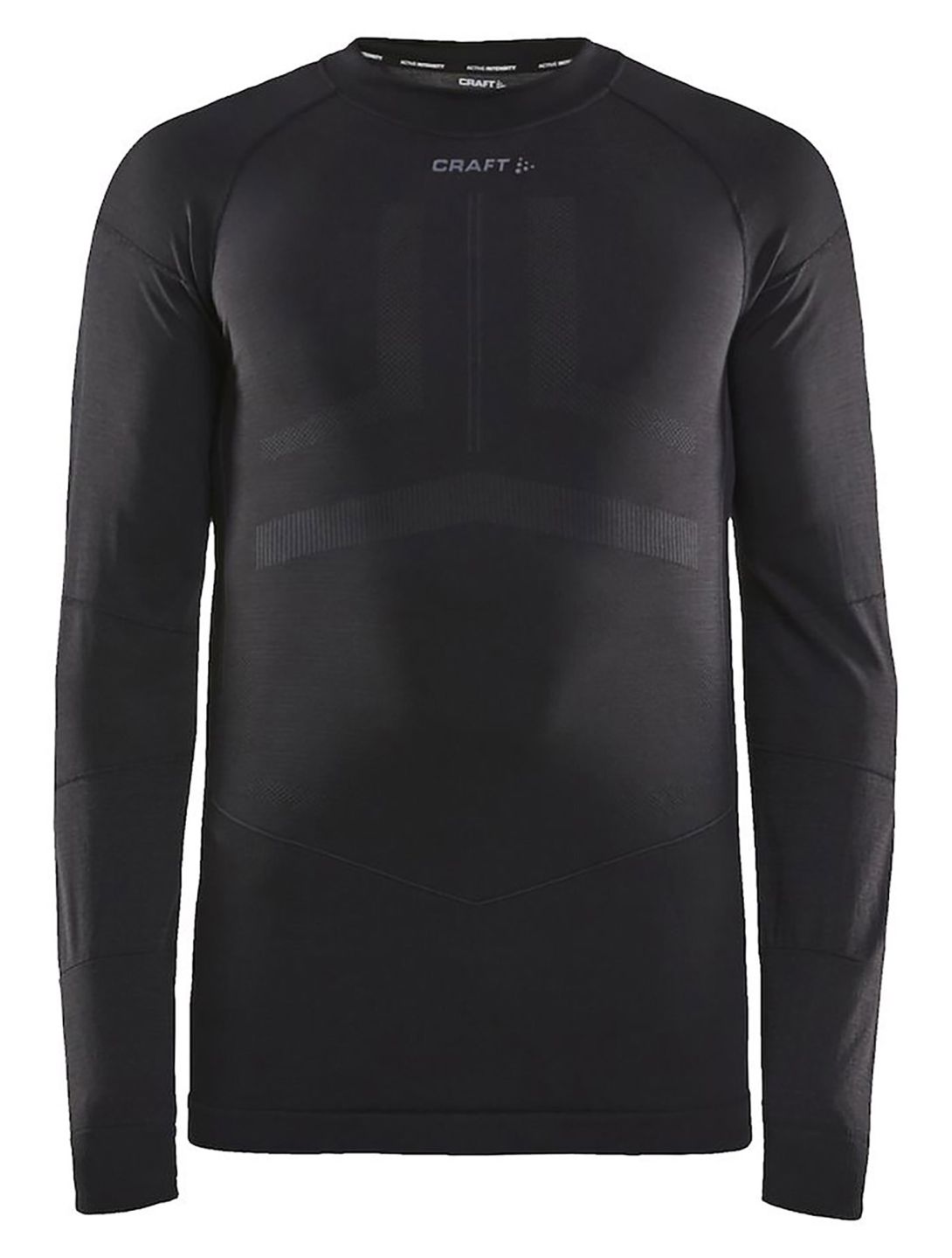 Craft, Active Intensity Crewneck LS camisa termoactiva hombres Black / Asphalt negro 