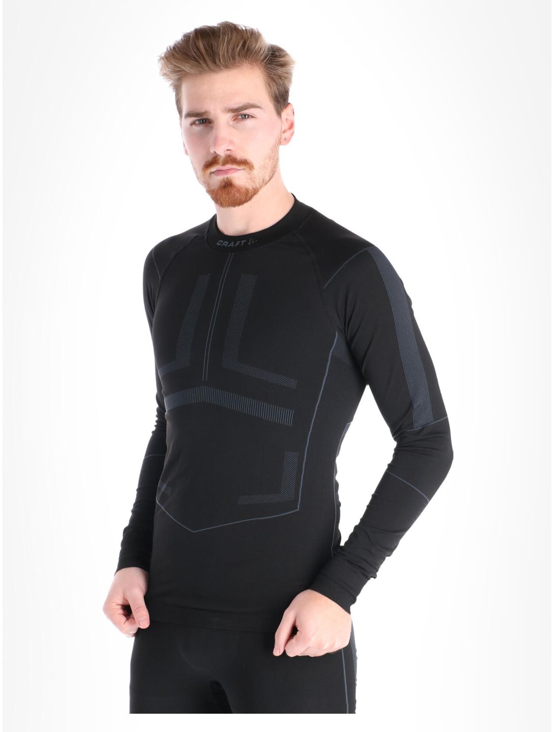 Craft, Active Intensity Crewneck LS camisa termoactiva hombres Black / Asphalt negro 