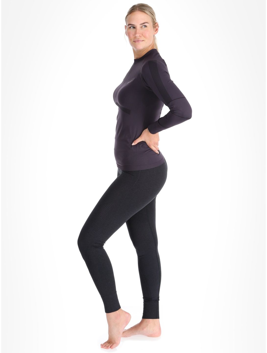 Craft, Active Intensity Crewneck LS camisa termoactiva mujeres DK Plum púrpura 