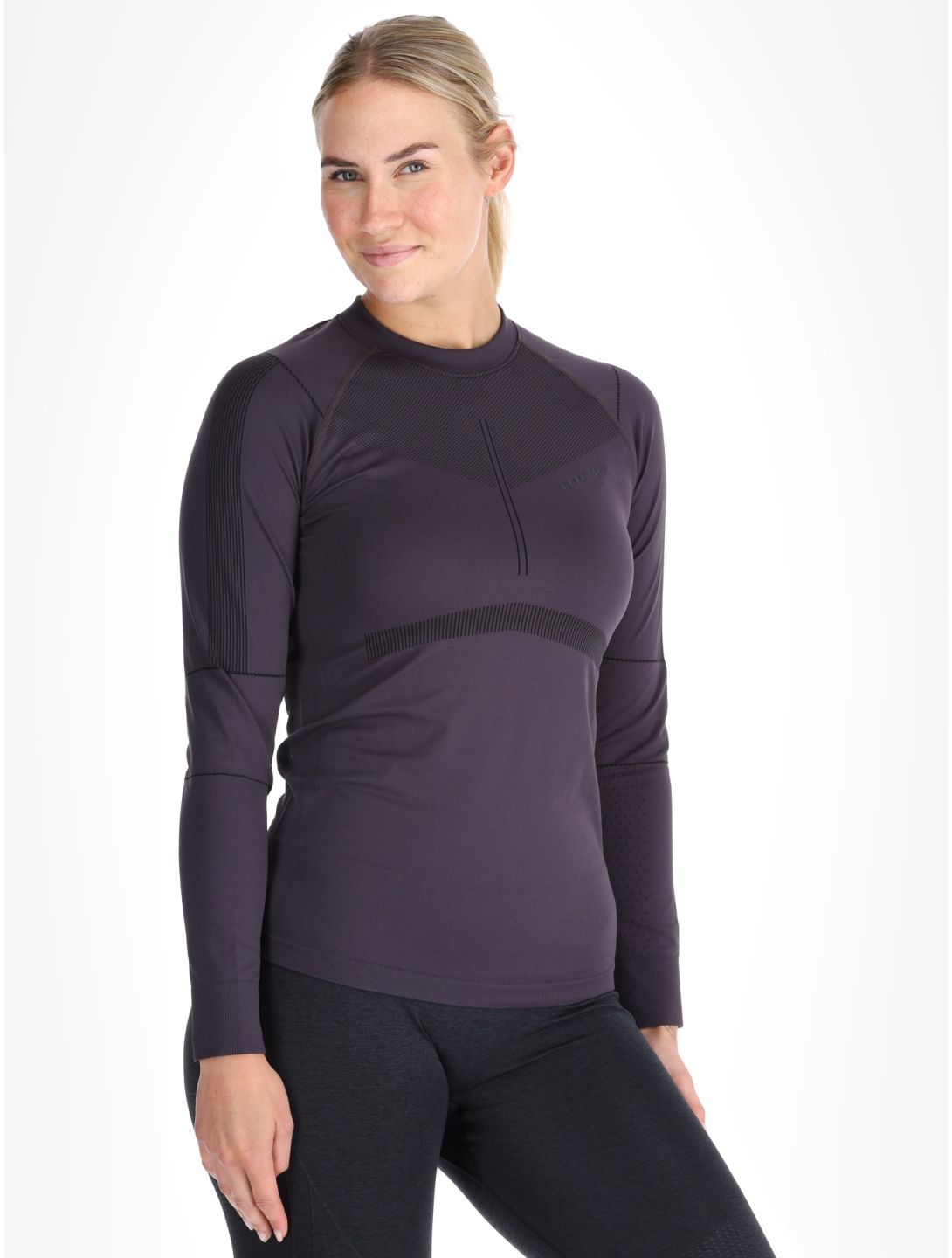 Craft, Active Intensity Crewneck LS camisa termoactiva mujeres DK Plum púrpura 