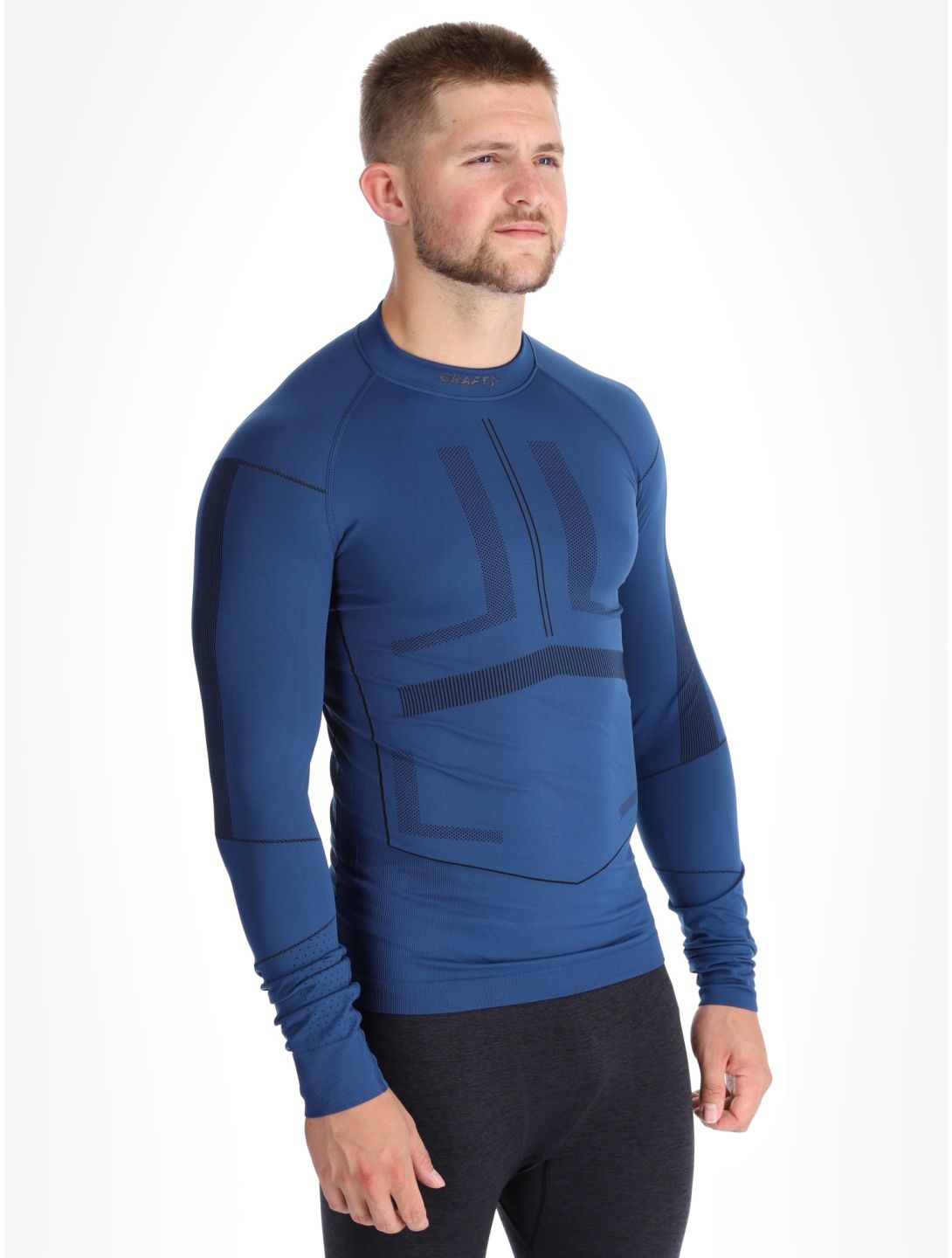 Craft, Active Intensity Crewneck LS camisa termoactiva hombres DK Plum púrpura 