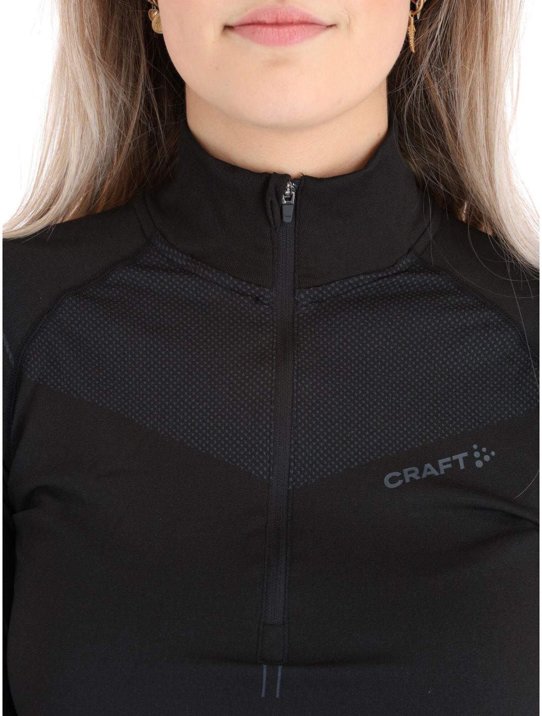 Craft, Active Intensity Zip jersey mujeres Black / Asphalt negro 