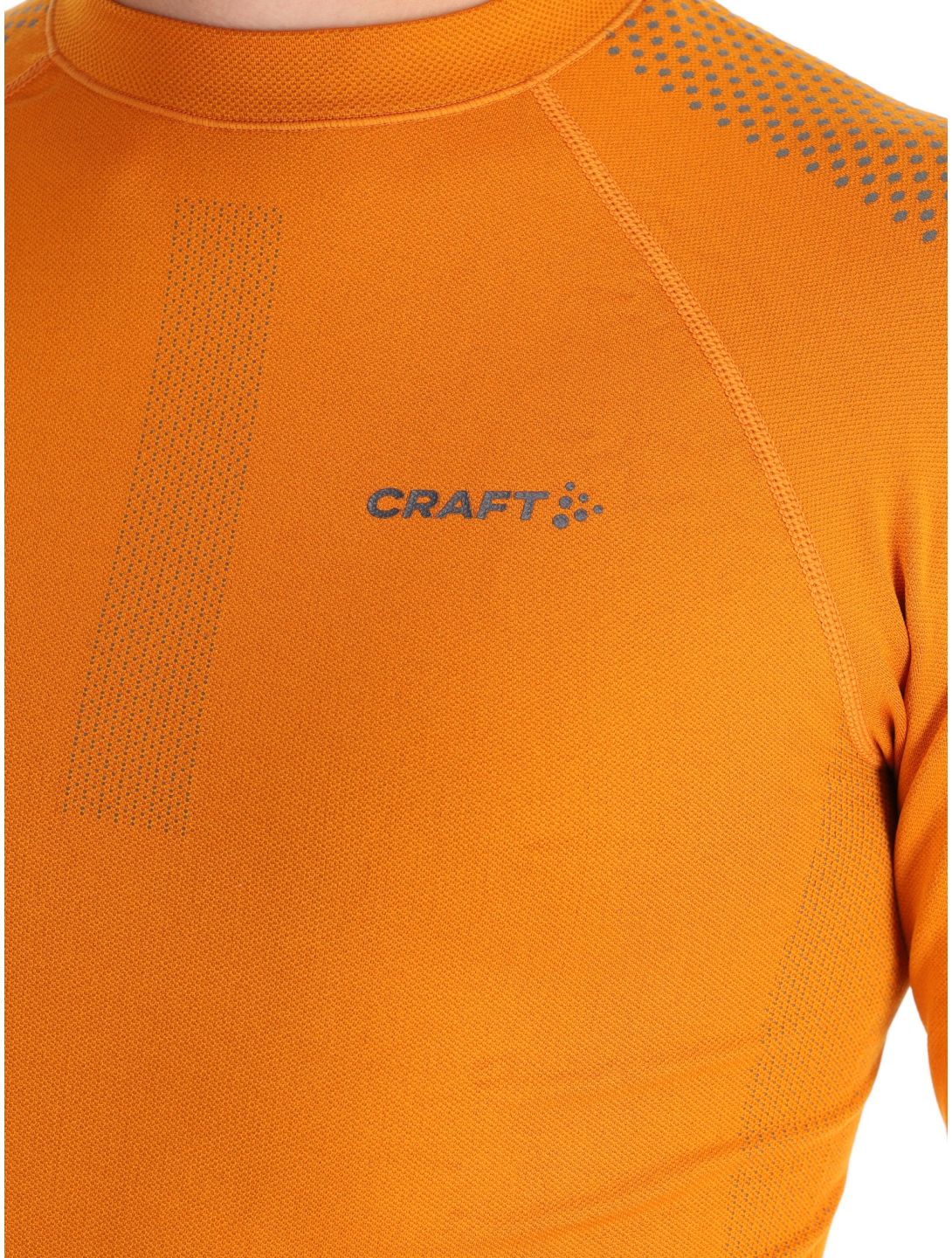 Craft, Adv Warm Intensity LS camisa termoactiva hombres Cara / Granite gris, naranja 