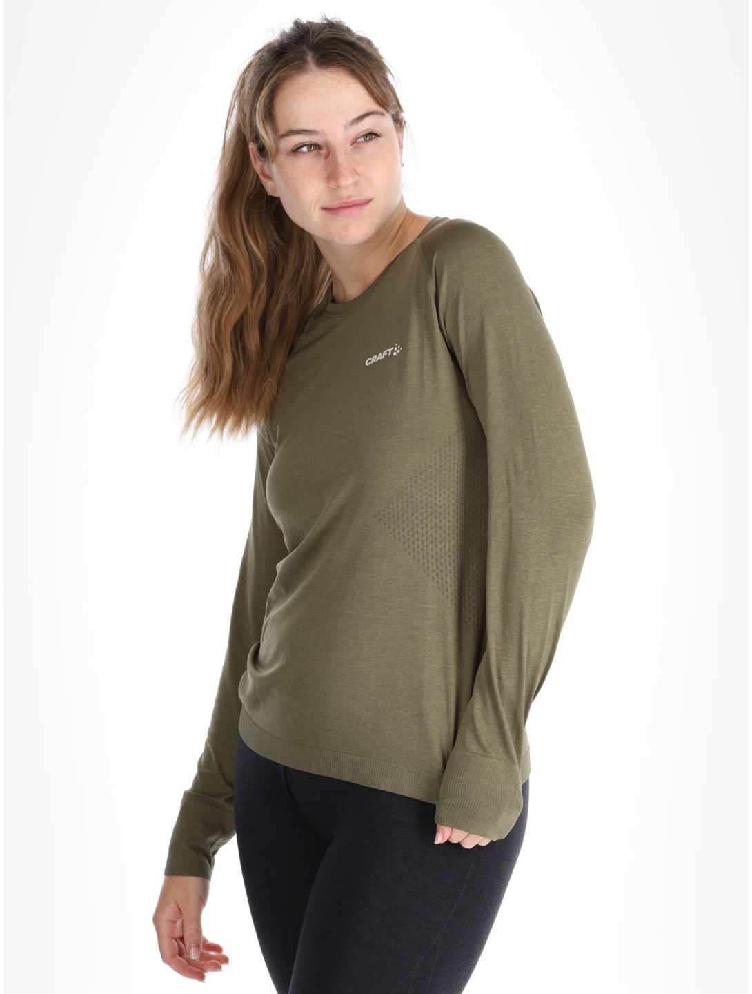 Craft, Core Dry Active Comfort LS camisa termoactiva mujeres Rift verde 