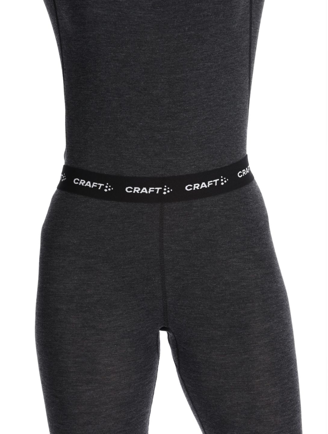 Craft, Core Wool Merino Set conjunto termoactivo mujeres Black Melange negro 