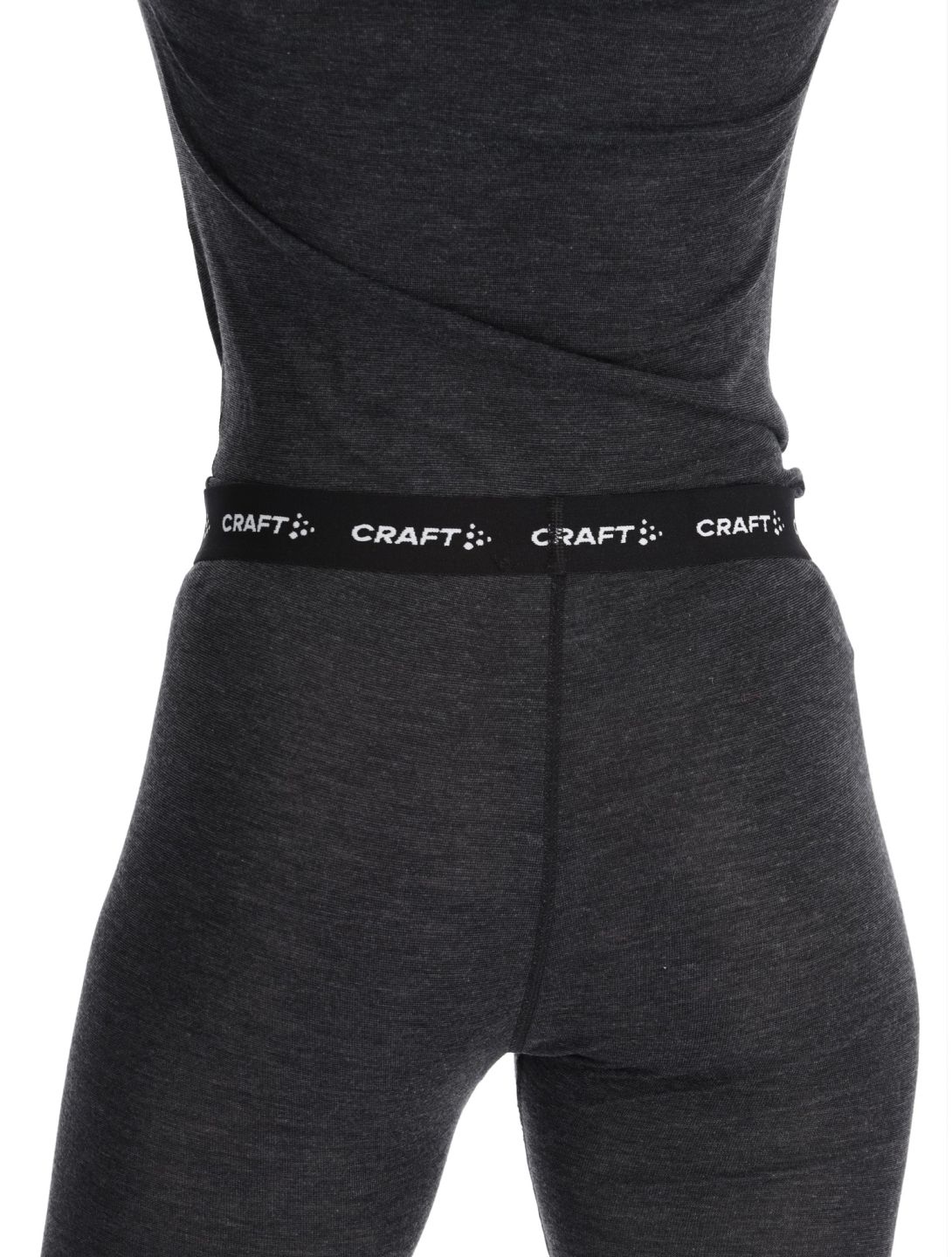 Craft, Core Wool Merino Set conjunto termoactivo mujeres Black Melange negro 