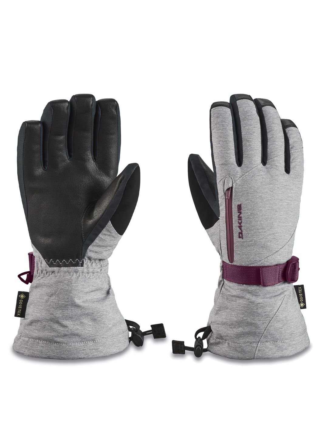 Dakine, Leather Sequoia Gore-Tex guantes de esquí mujeres Silver Grey Zilver 