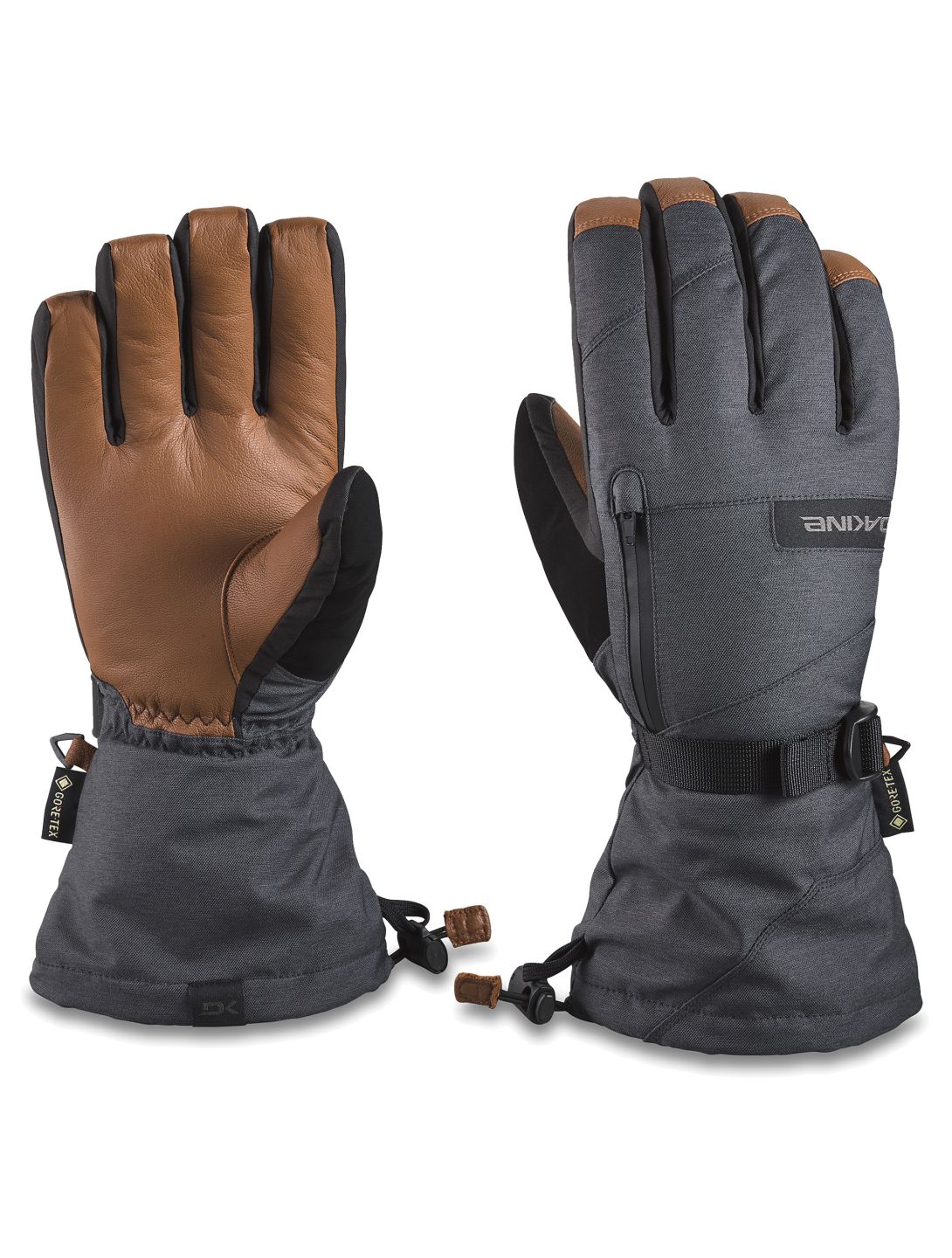 Dakine, Leather Titan Gore-Tex guantes de esquí hombres carbon gris 