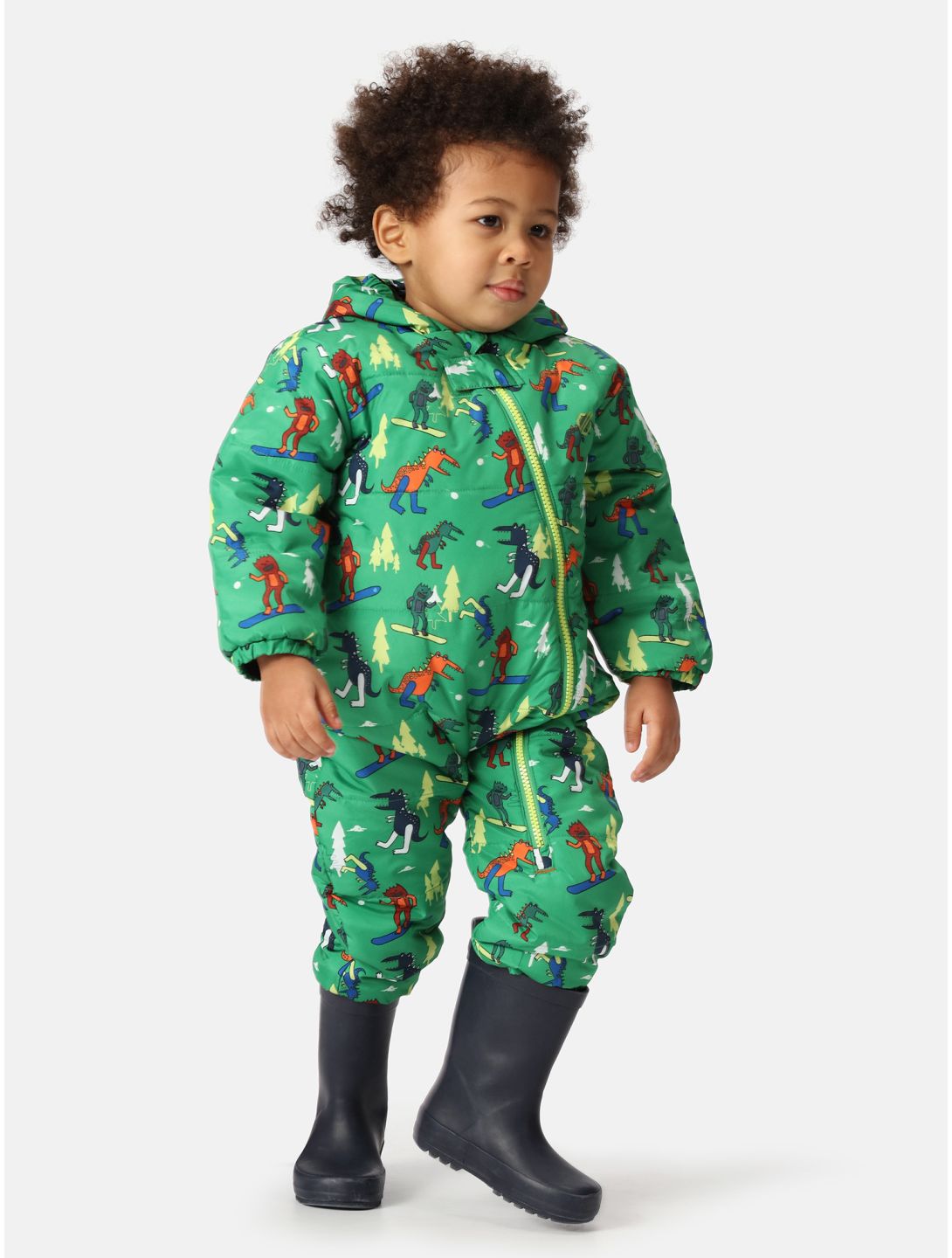 Dare2b, Bambino II ropa del mono niños Trek Green Dinosaur Snow Fight verde 