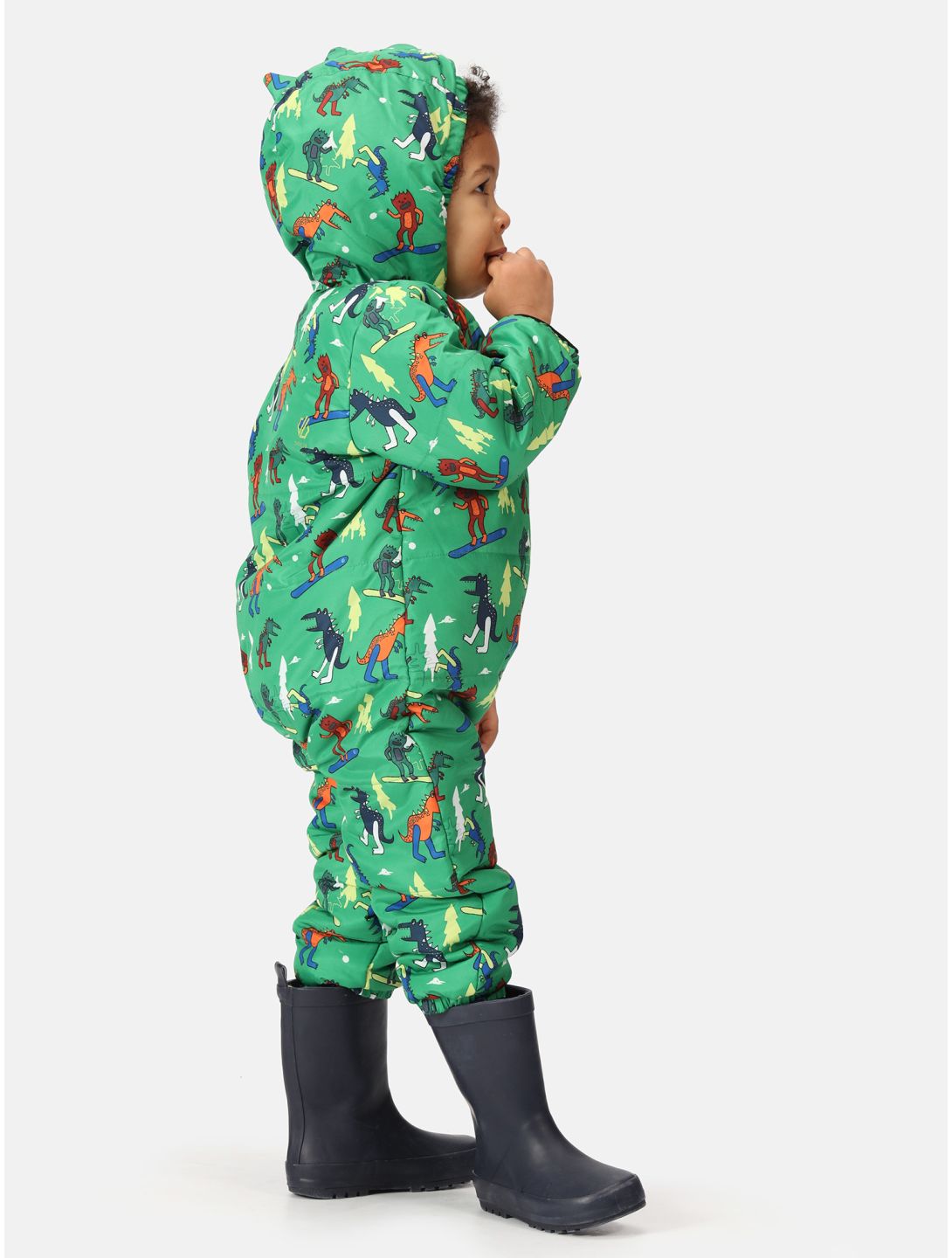 Dare2b, Bambino II ropa del mono niños Trek Green Dinosaur Snow Fight verde 