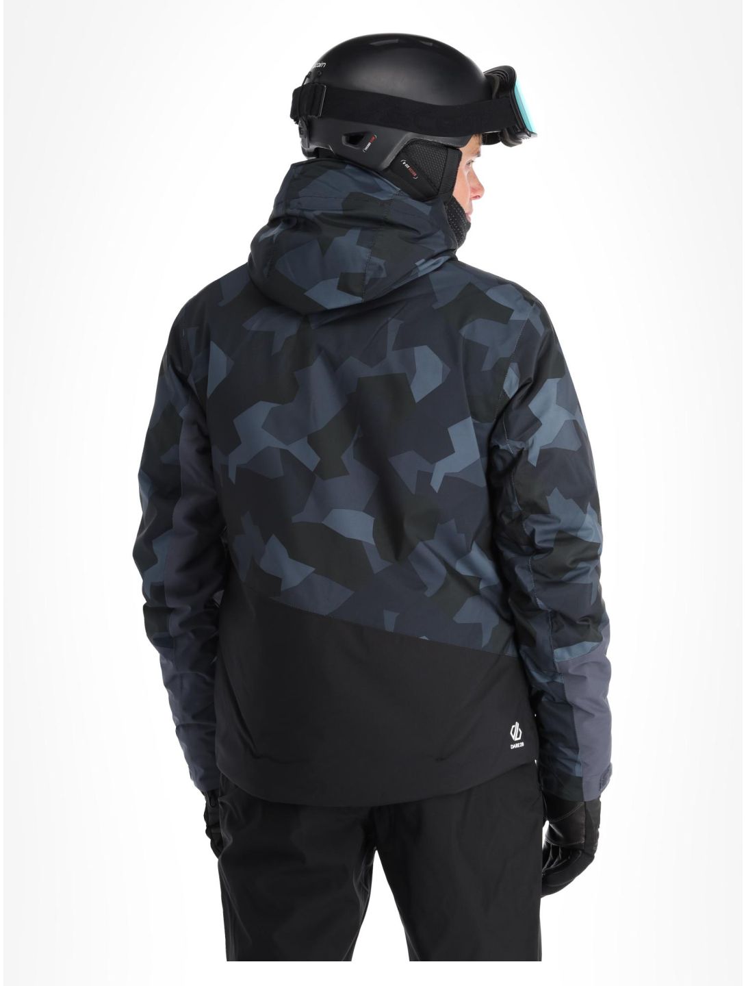 Dare2b, Baseplate chaqueta de esquí hombres Ebony Grey / Black Geo Camo Print gris, negro 