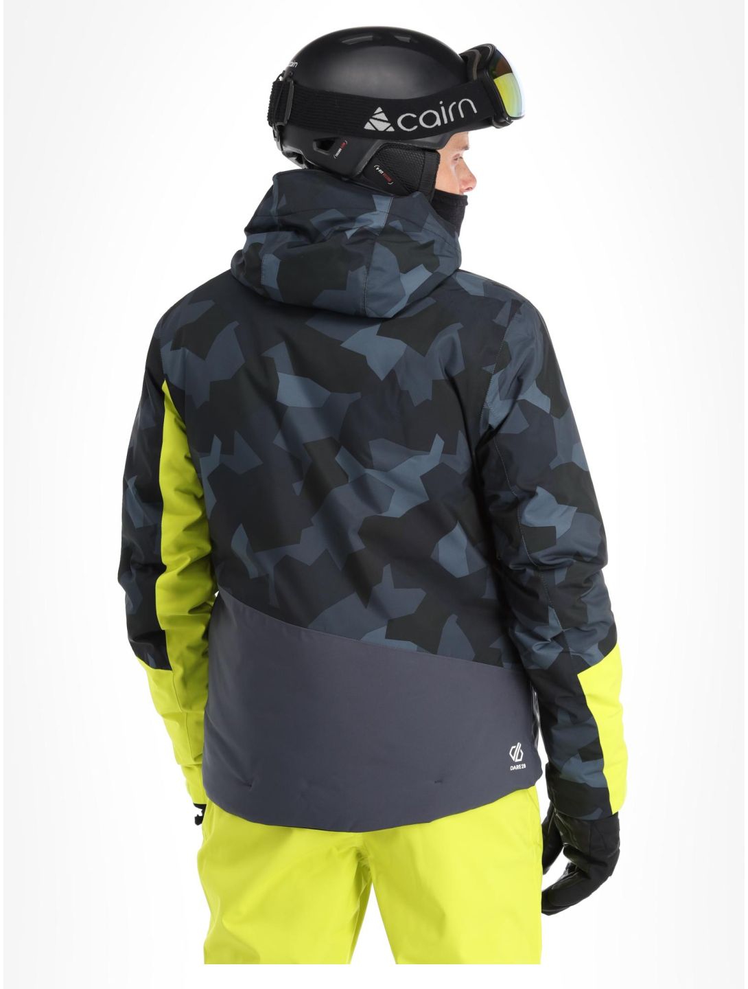 Dare2b, Baseplate chaqueta de esquí hombres Neon Spring / Black Geo Camo Print negro, verde 