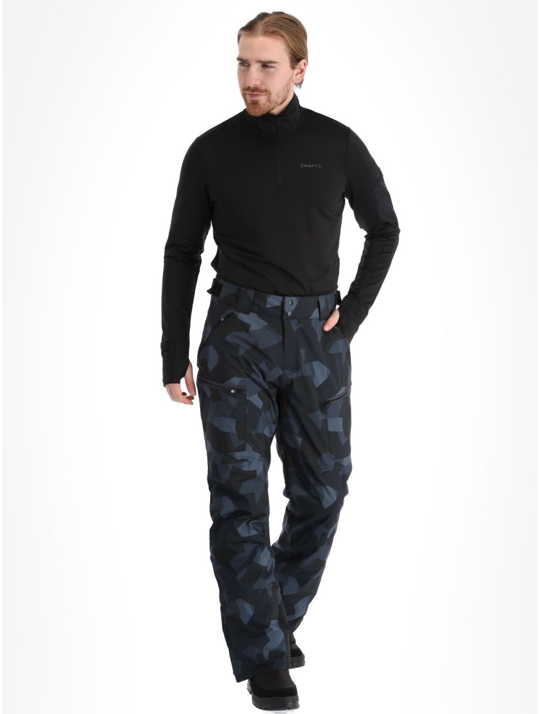 Dare2b, Baseplate pantalones de esquí hombres Black Camo gris, negro 