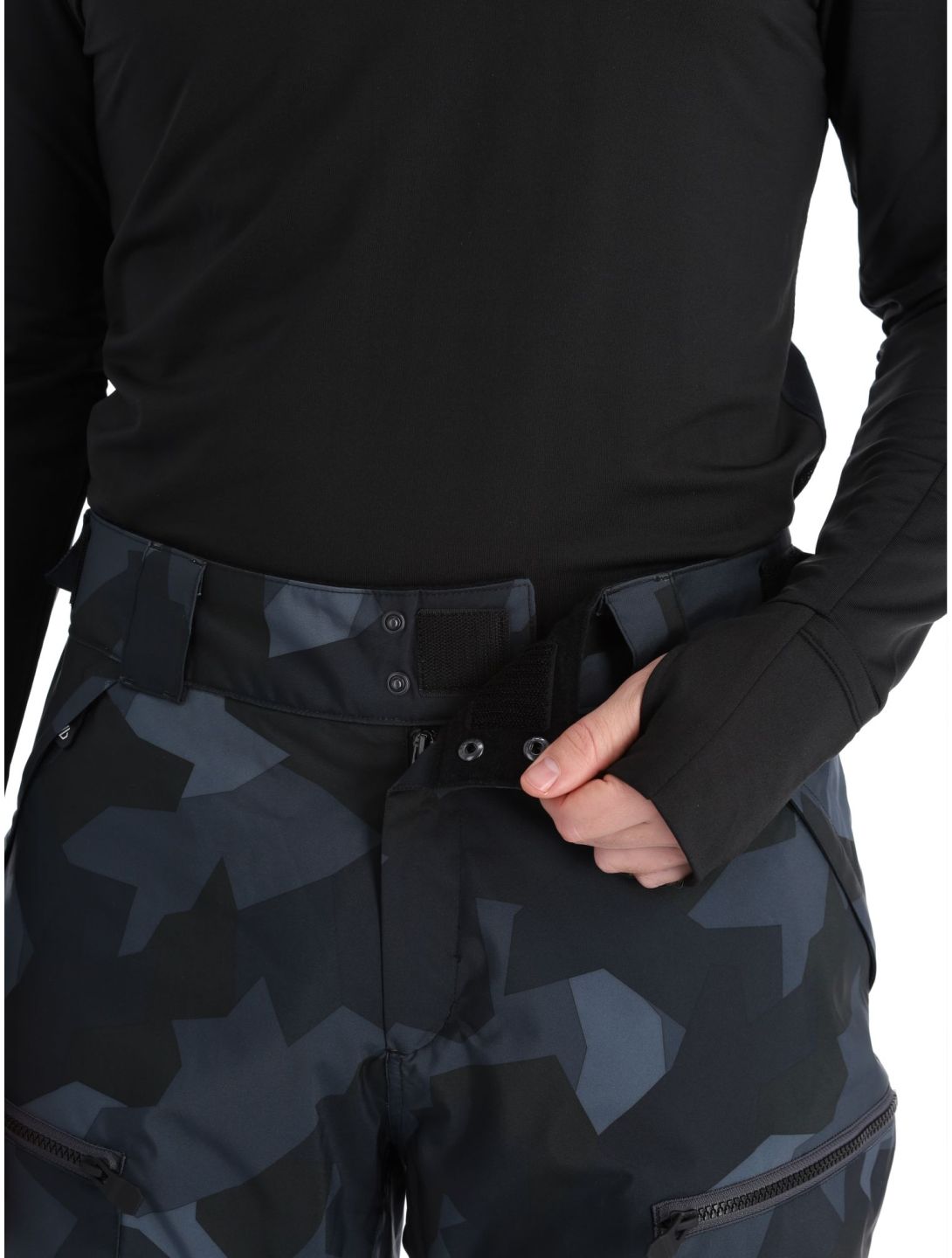 Dare2b, Baseplate pantalones de esquí hombres Black Camo gris, negro 