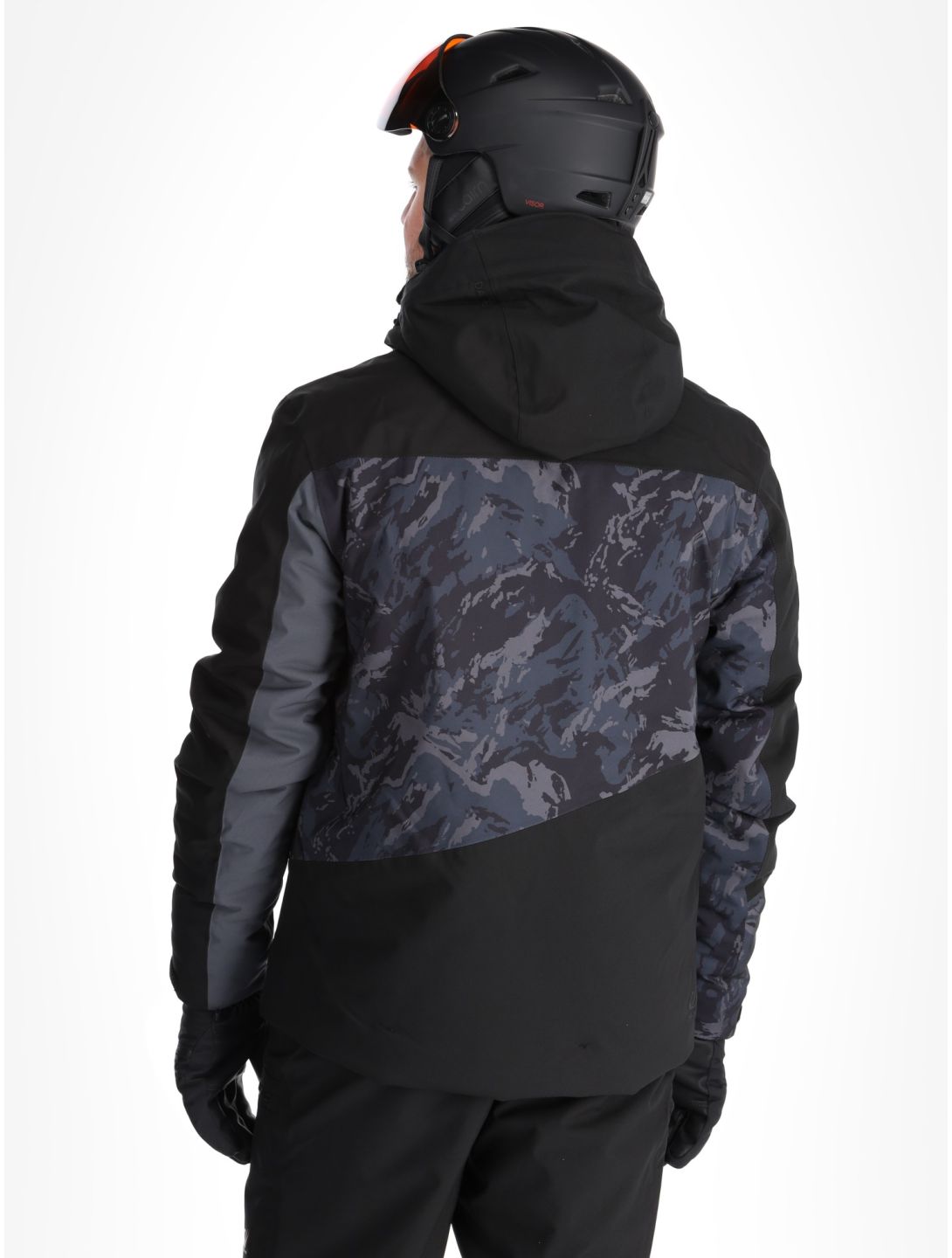 Dare2b, Baseplate II chaqueta de esquí hombres Black / Ebony Grey Mountain Print gris, negro 