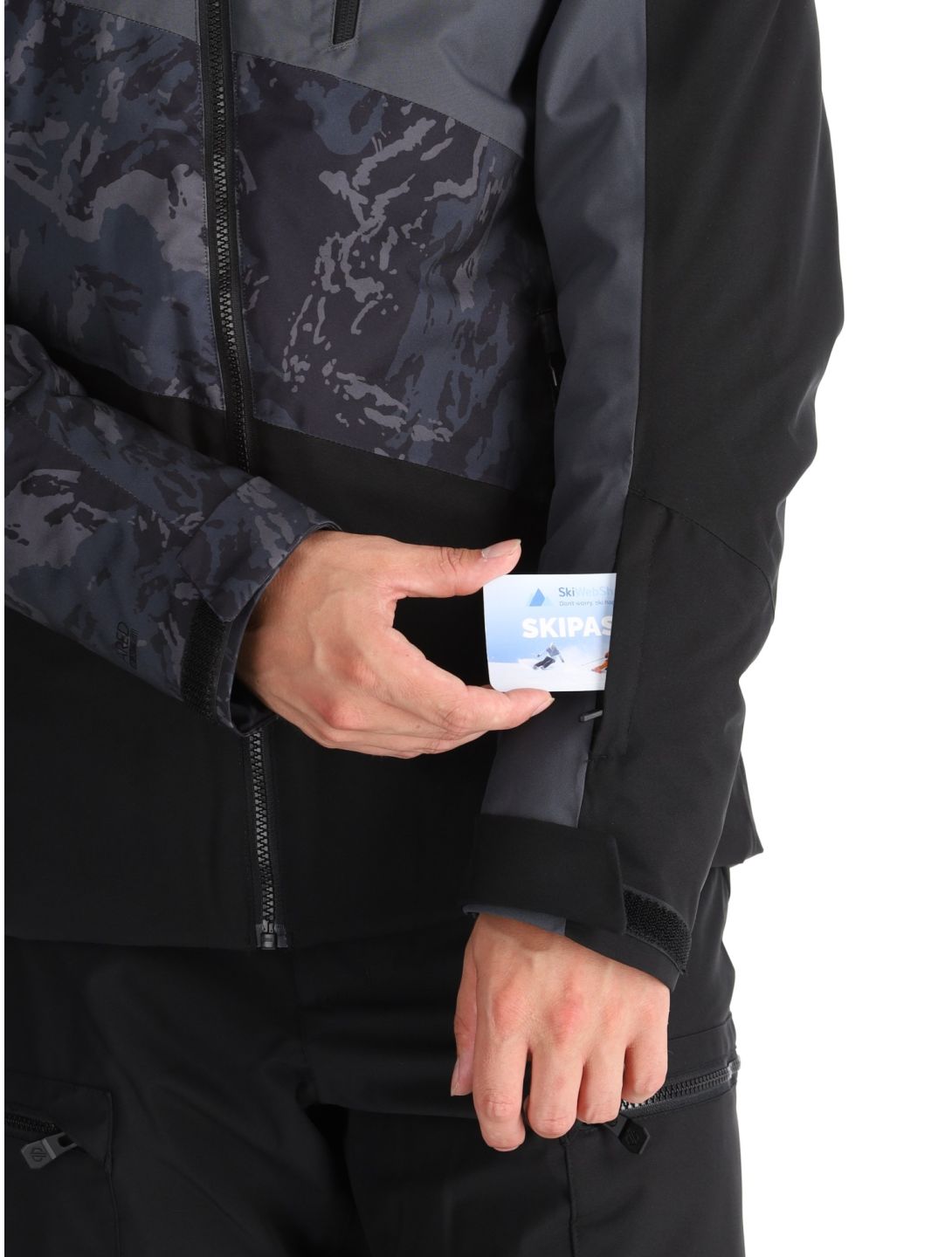 Dare2b, Baseplate II chaqueta de esquí hombres Black / Ebony Grey Mountain Print gris, negro 