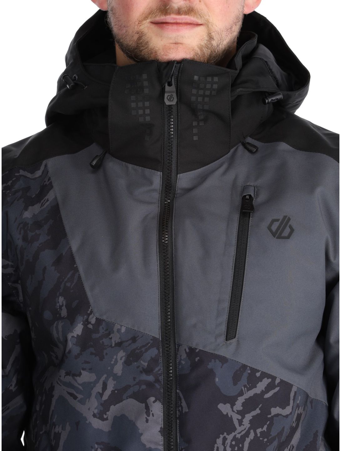 Dare2b, Baseplate II chaqueta de esquí hombres Black / Ebony Grey Mountain Print gris, negro 