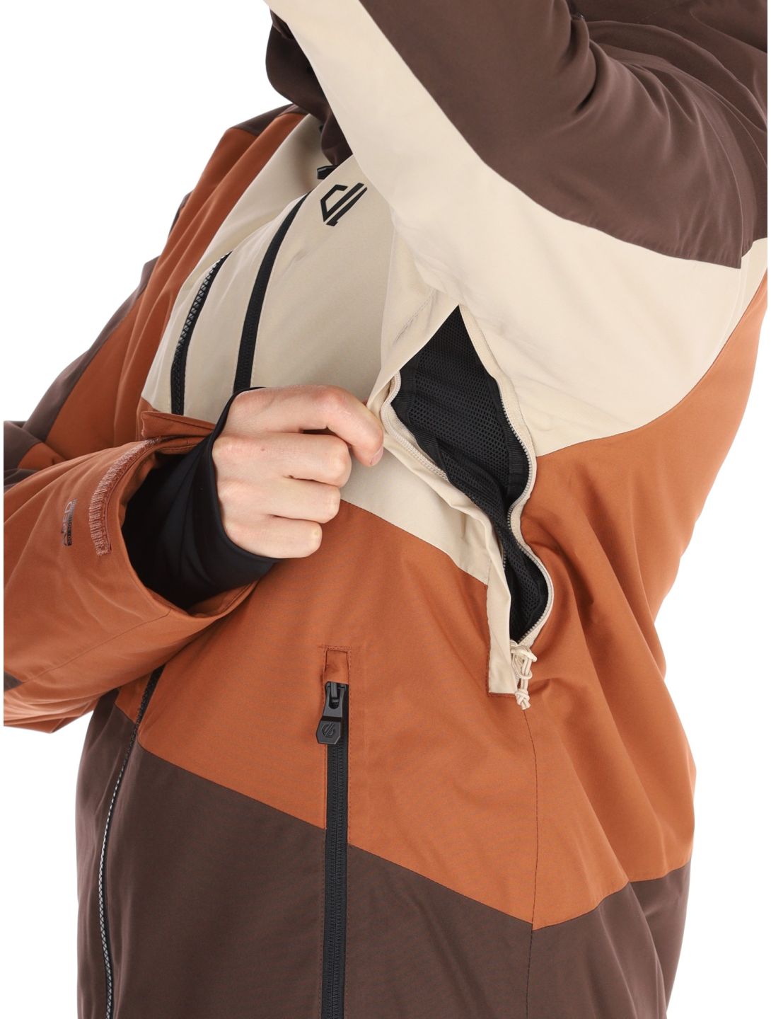 Dare2b, Baseplate II chaqueta de esquí hombres Mocha Bisque / Oat Cream beige 