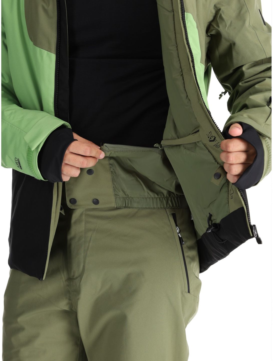 Dare2b, Baseplate II chaqueta de esquí hombres Olivine Green / Piquant Green verde 