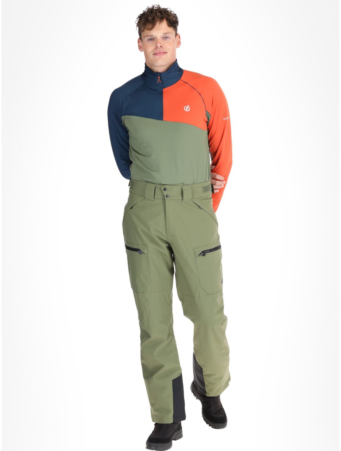 Dare2b, Baseplate II pantalones de esquí hombres Olivine Green verde 