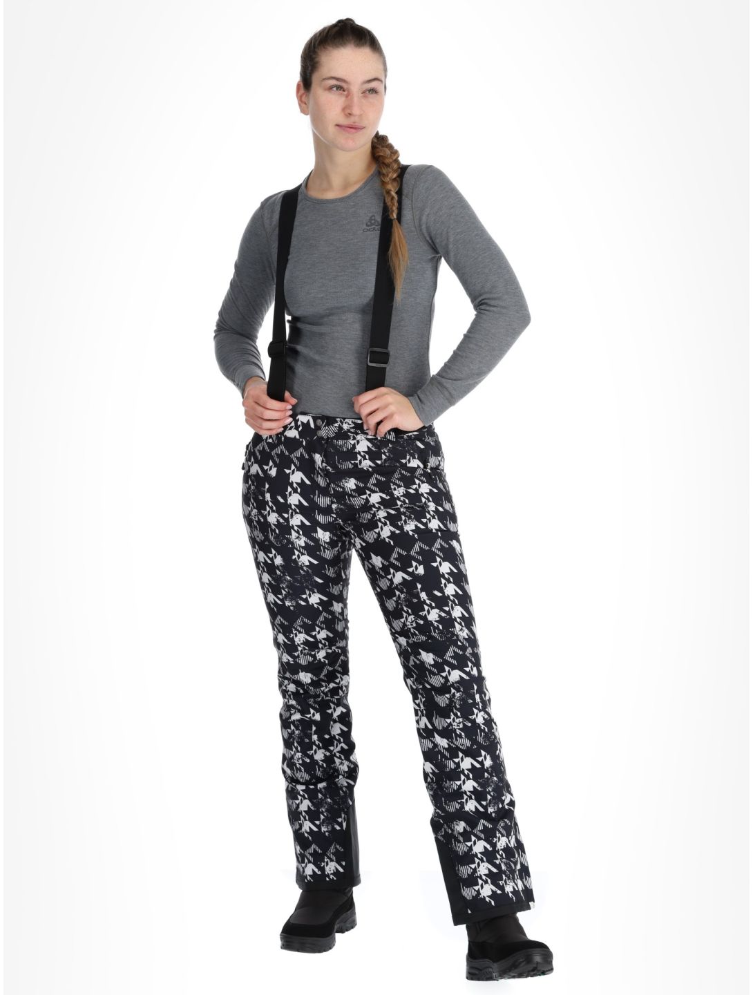 Dare2b, Diminish pantalones de esquí mujeres Black Distressed Dogtooth Print negro 