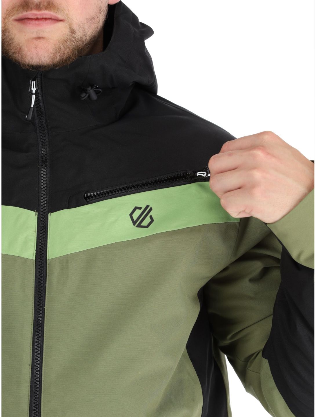 Dare2b, Eagly II chaqueta de esquí hombres Black / Olivine Green negro, verde 