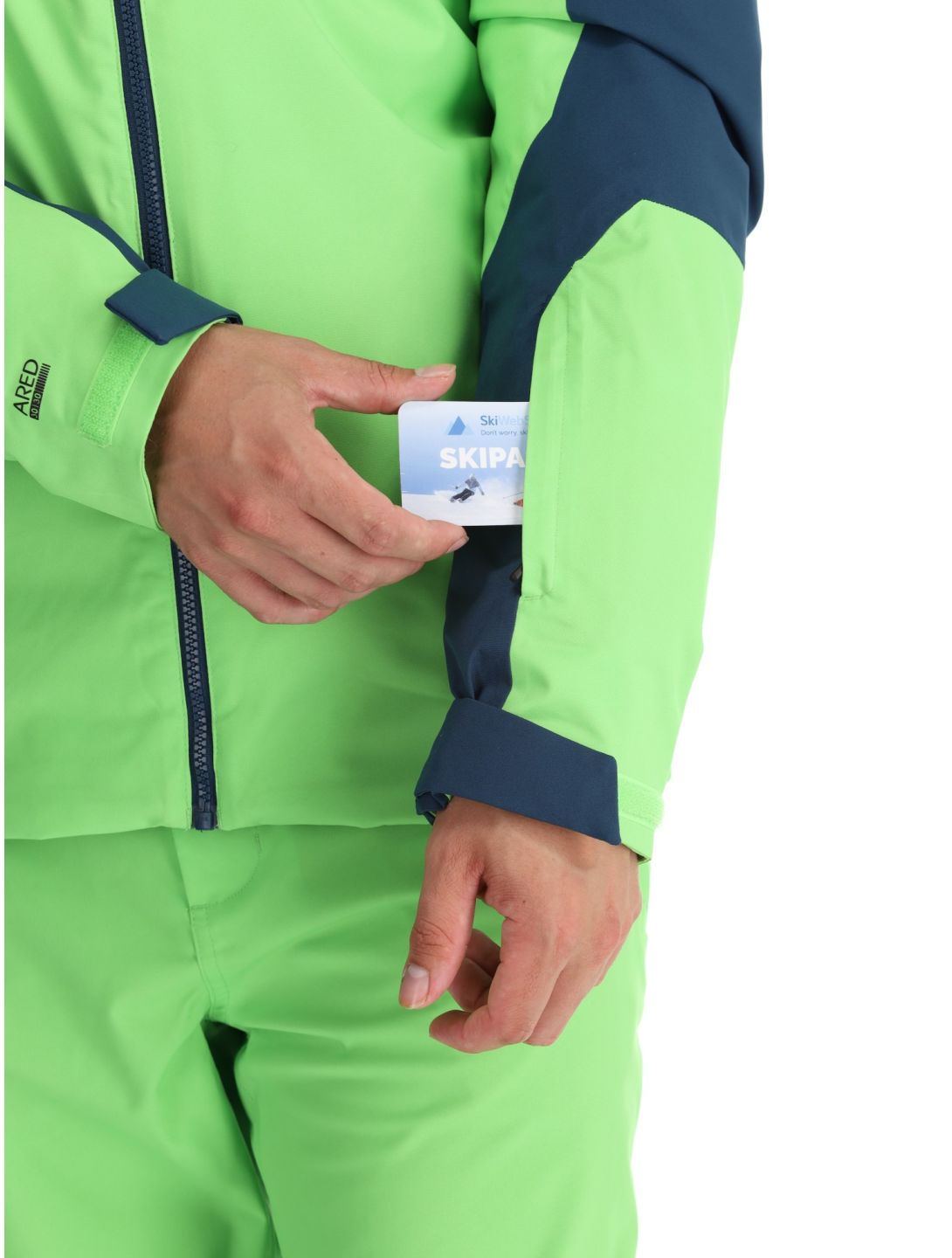 Dare2b, Eagly II chaqueta de esquí hombres Moonlight Denim / Green Flash azul, verde 