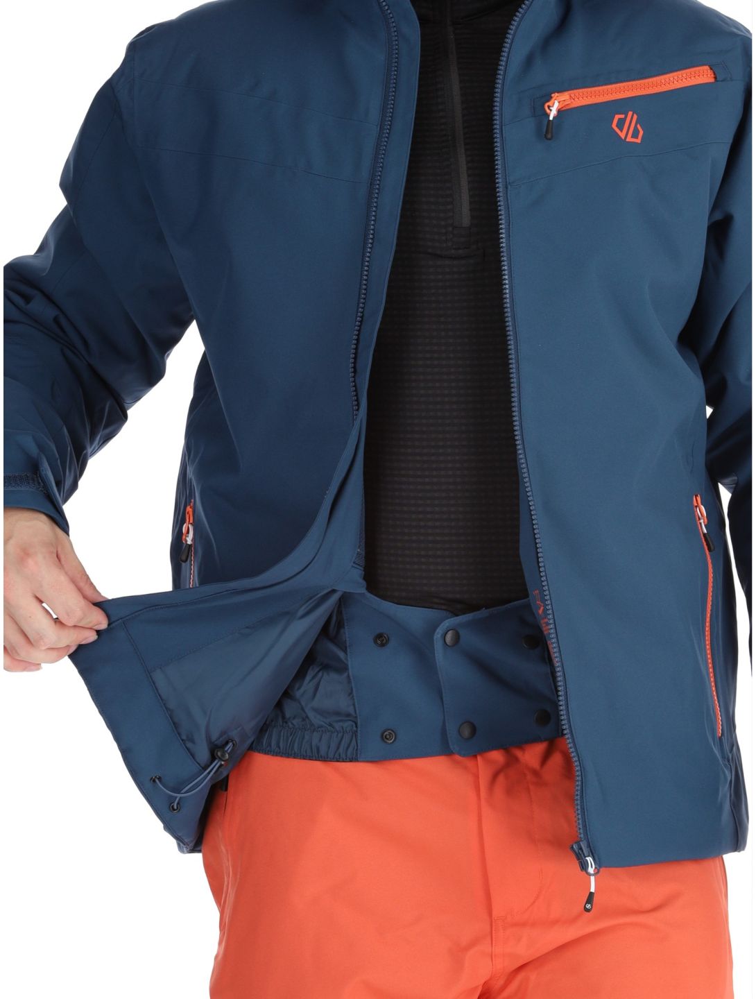 Dare2b, Eagly II chaqueta de esquí hombres Moonlight Denim / Orange Rust azul, naranja 