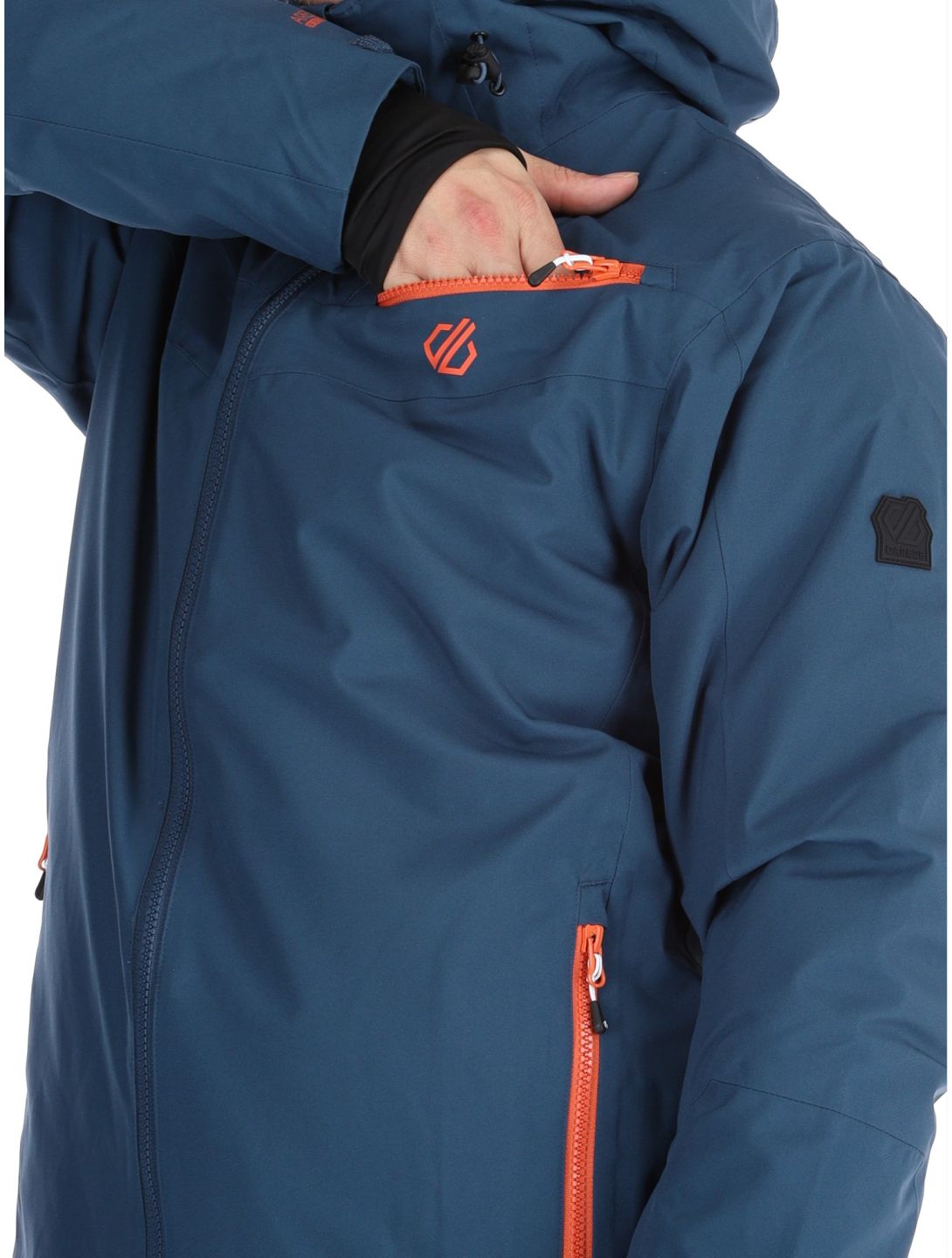 Dare2b, Eagly II chaqueta de esquí hombres Moonlight Denim / Orange Rust azul, naranja 