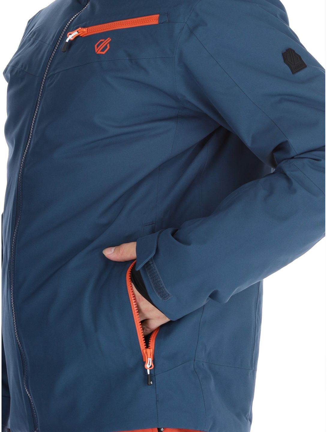 Dare2b, Eagly II chaqueta de esquí hombres Moonlight Denim / Orange Rust azul, naranja 