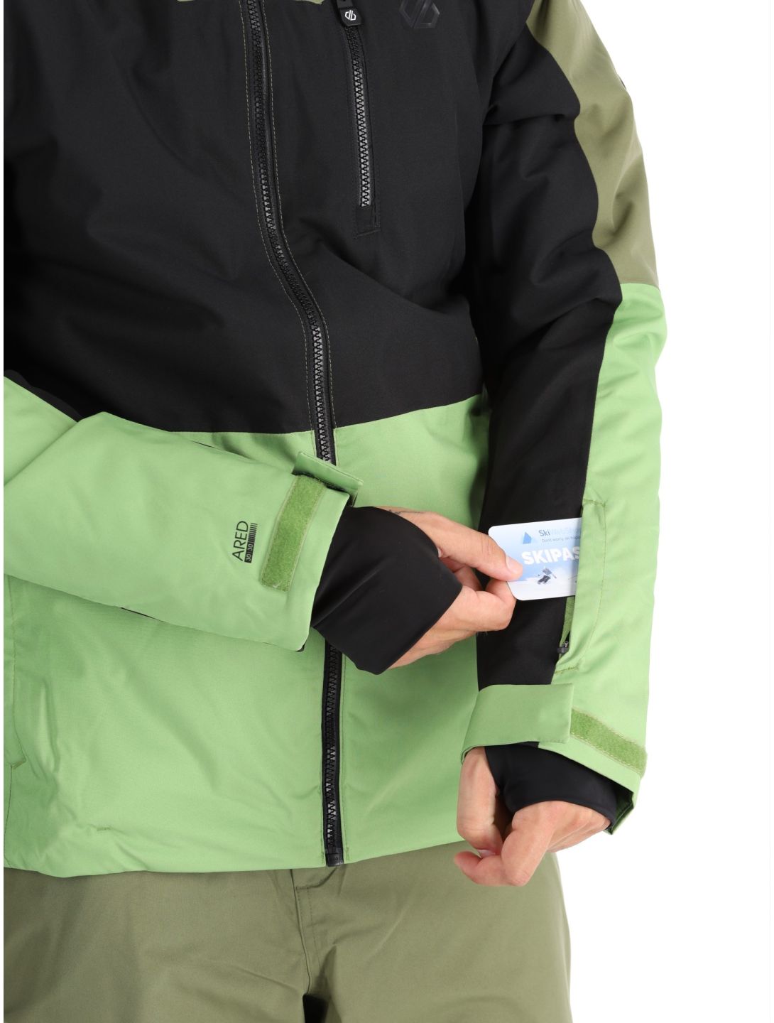 Dare2b, Edge II chaqueta de esquí hombres Olivine Green / Black negro, verde 