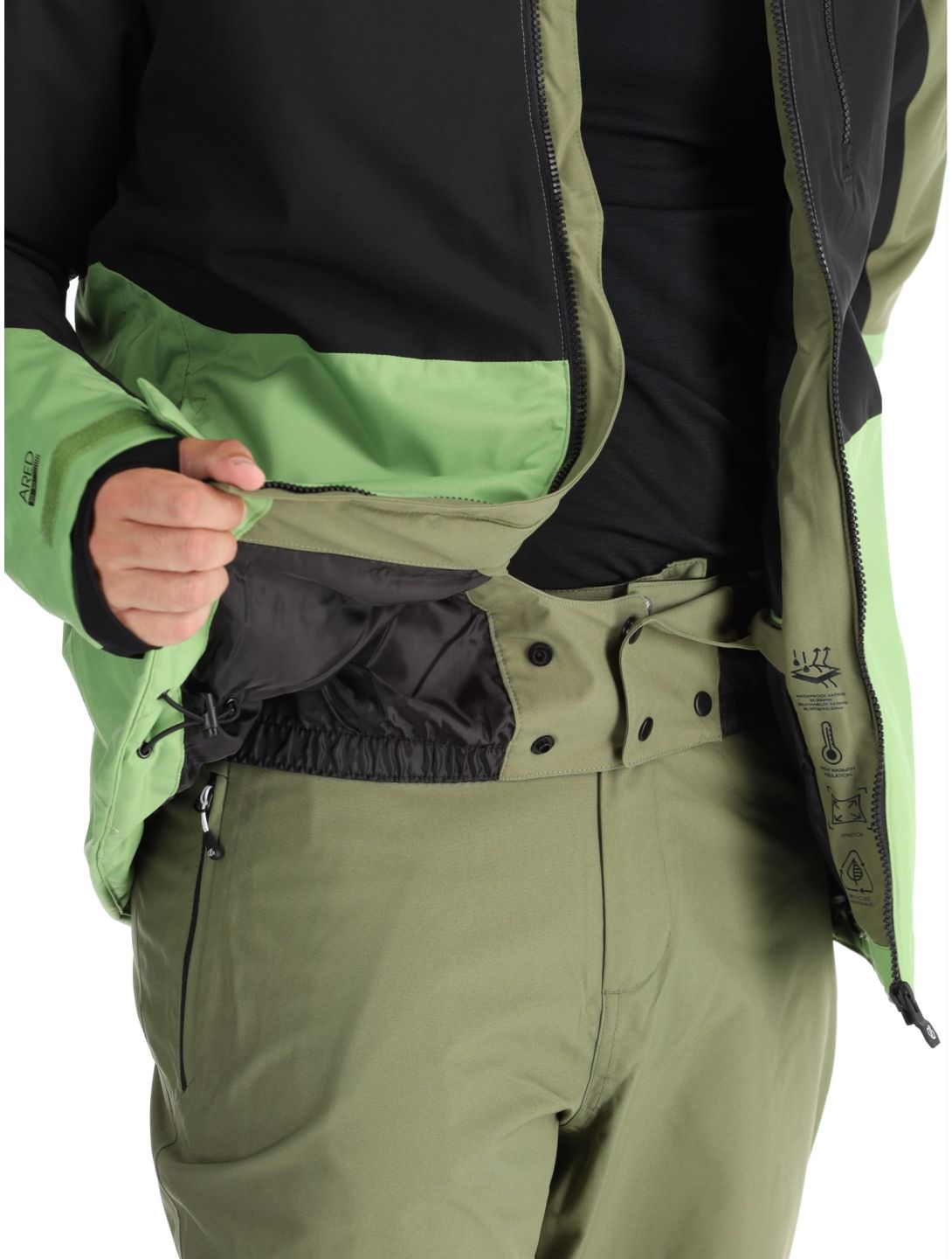 Dare2b, Edge II chaqueta de esquí hombres Olivine Green / Black negro, verde 