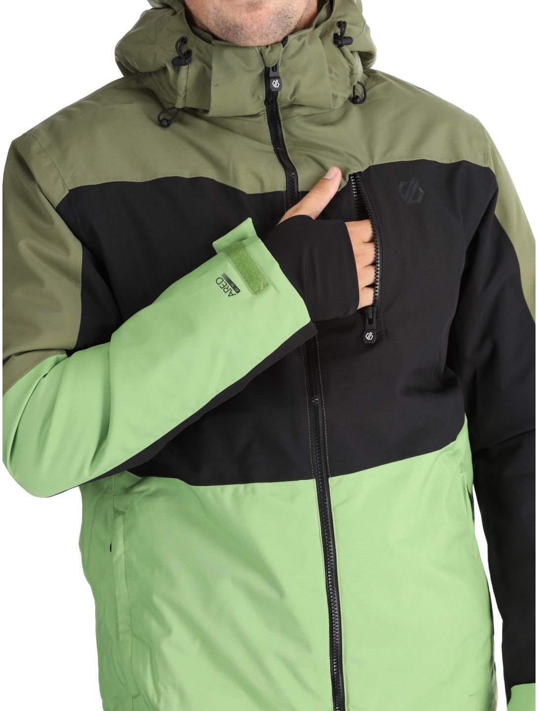 Dare2b, Edge II chaqueta de esquí hombres Olivine Green / Black negro, verde 