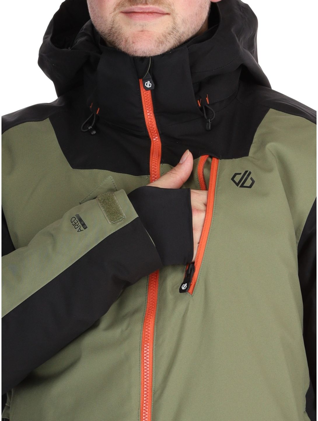 Dare2b, Halfpipe II chaqueta de esquí hombres Black / Olivine Green negro, verde 