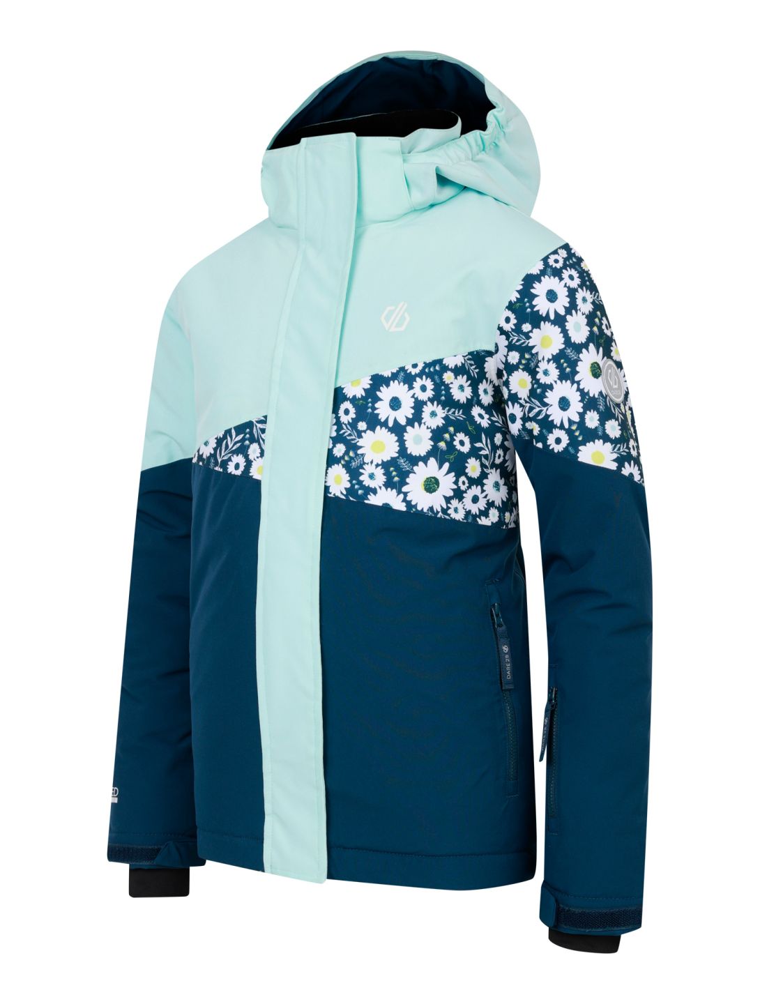 Dare2b, Humour III chaqueta de esquí niños Moonlight Denim / Moonlight Denim Daisy Print / Water Ballet azul 