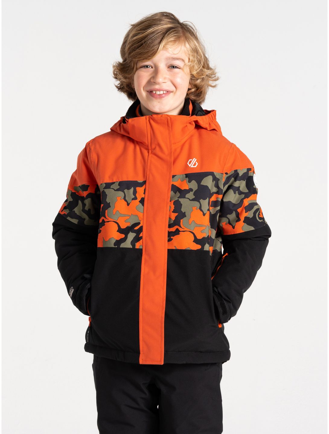 Dare2b, Humour III chaqueta de esquí niños Orange Rust / Orange Rust Camo Print / Black naranja, negro 