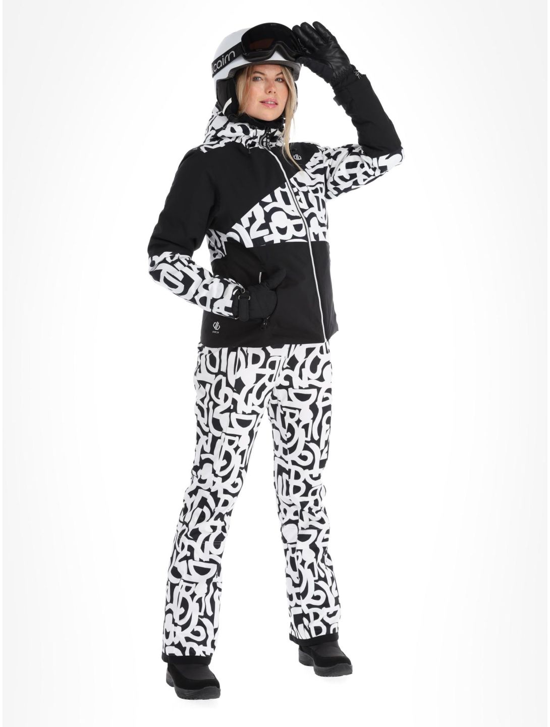 Dare2b, Ice chaqueta de esquí mujeres Black and White Graffiti Print / Black blanco, negro 