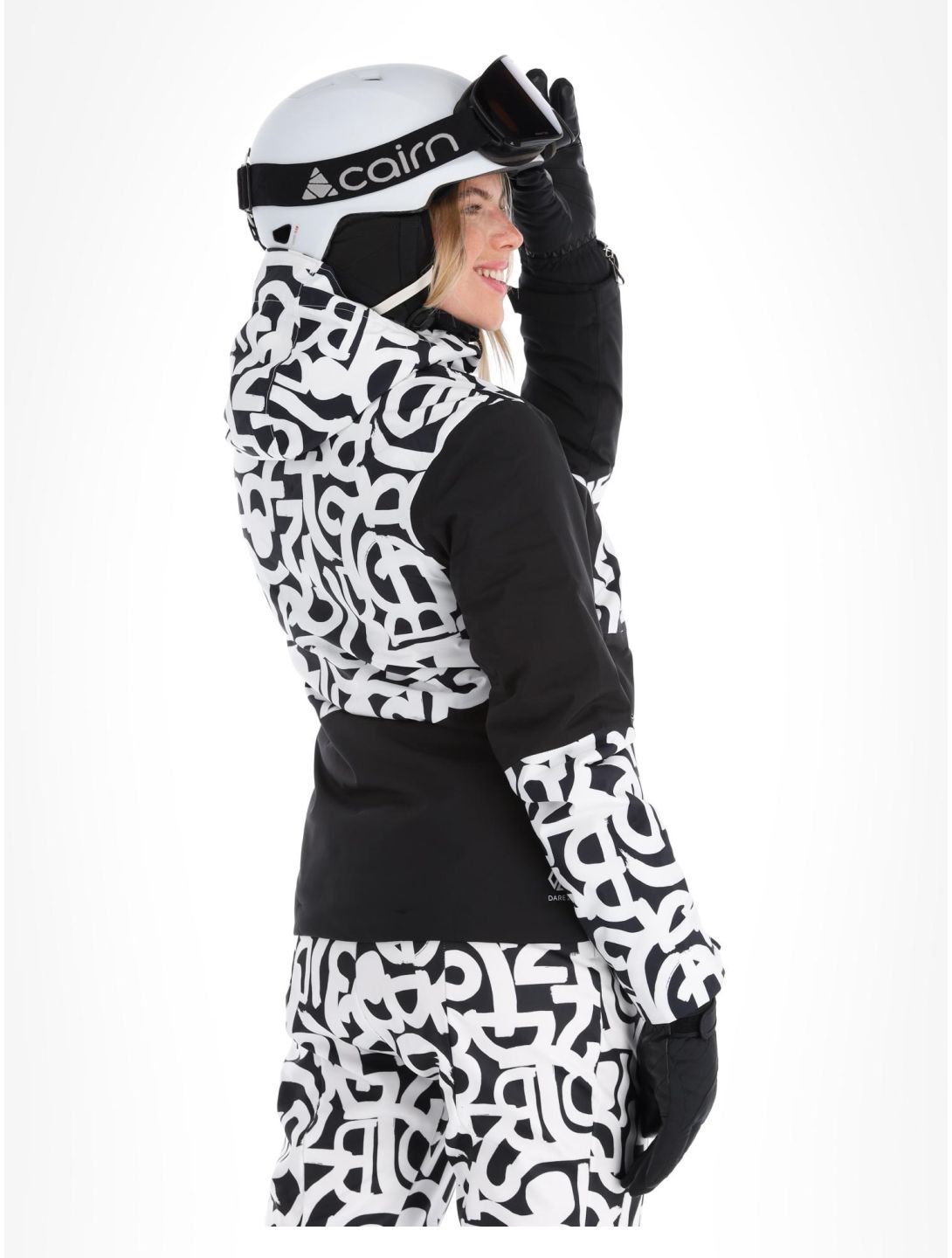 Dare2b, Ice chaqueta de esquí mujeres Black and White Graffiti Print / Black blanco, negro 