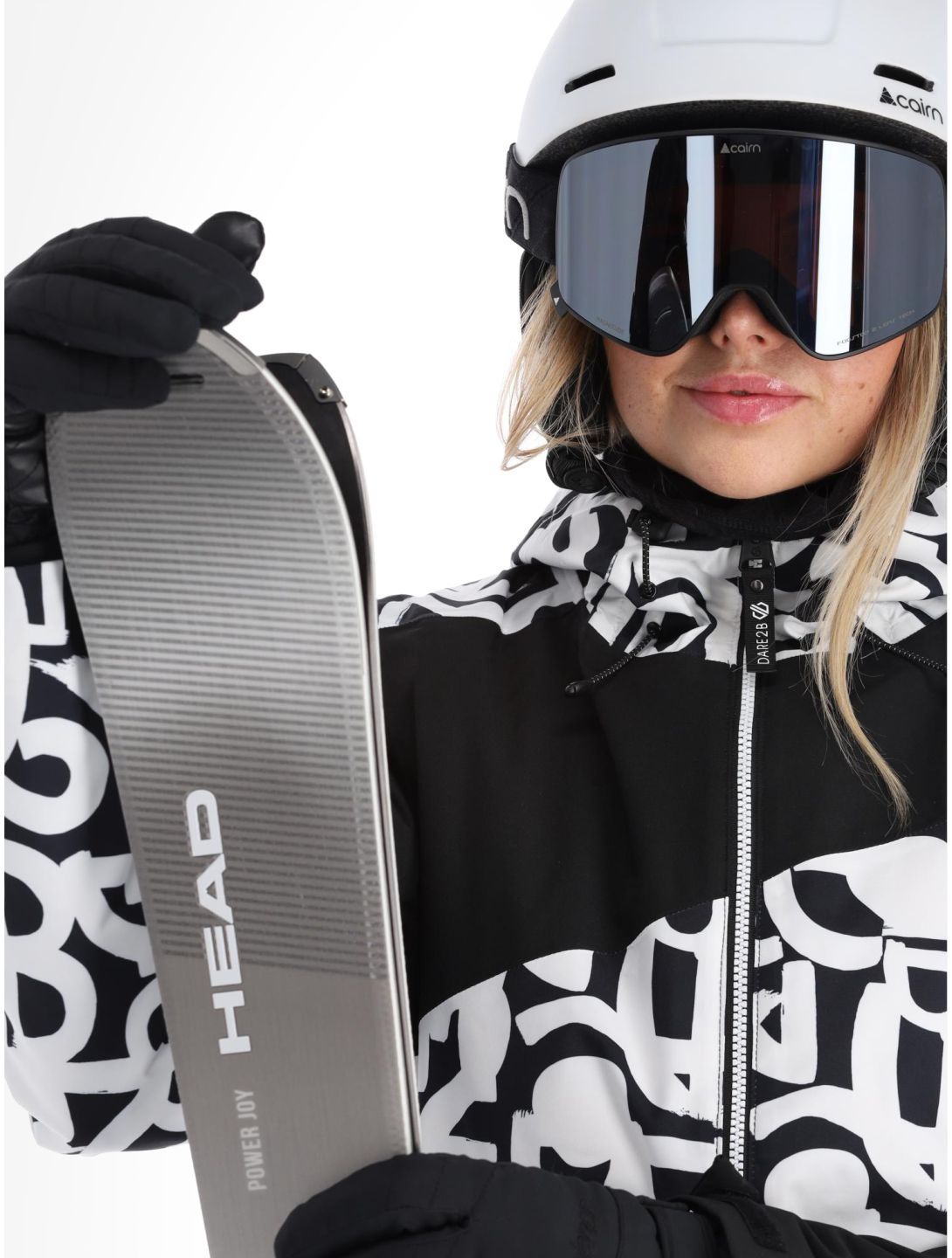 Dare2b, Ice chaqueta de esquí mujeres Black and White Graffiti Print / Black blanco, negro 