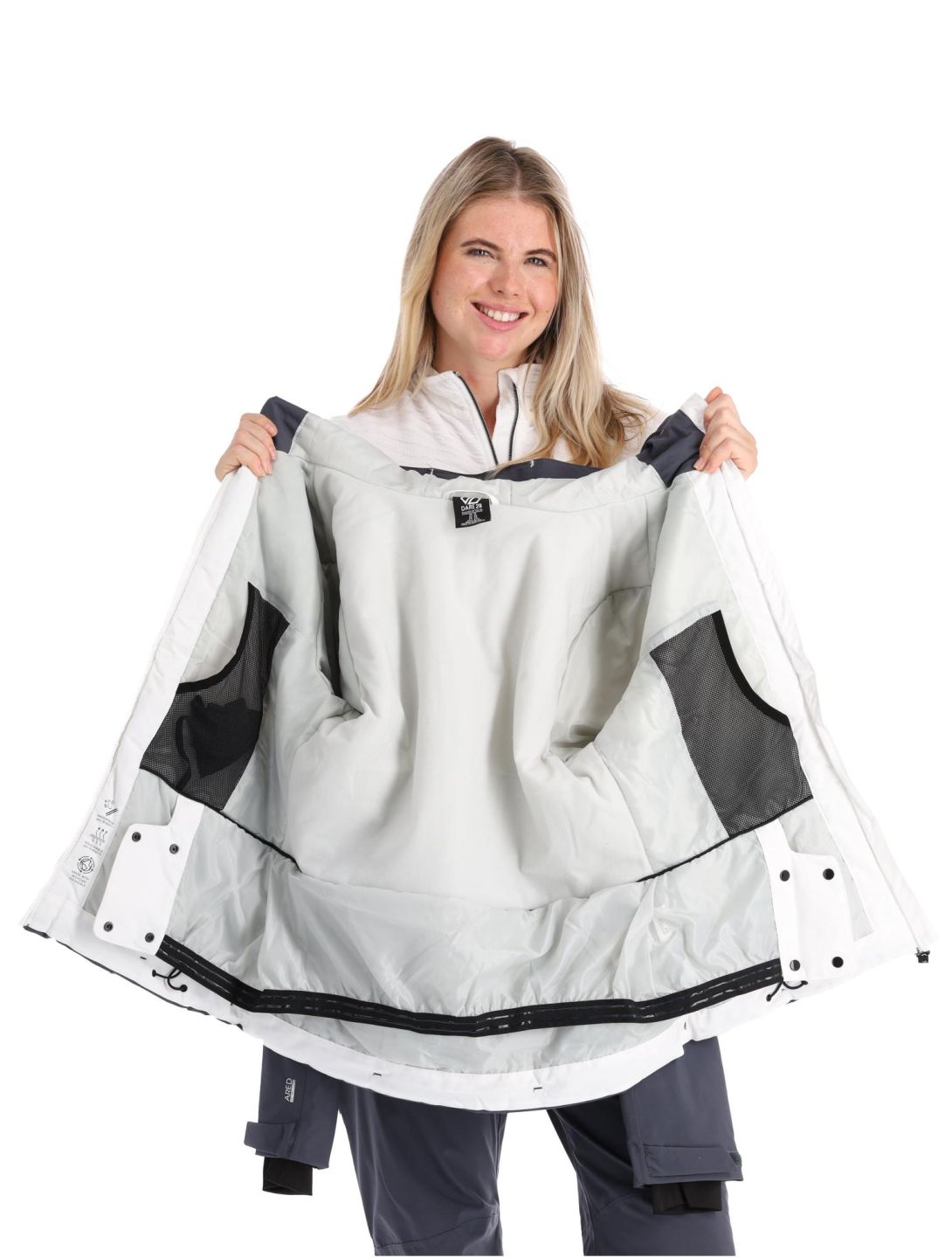 Dare2b, Ice chaqueta de esquí mujeres White / Ebony Grey blanco, gris 