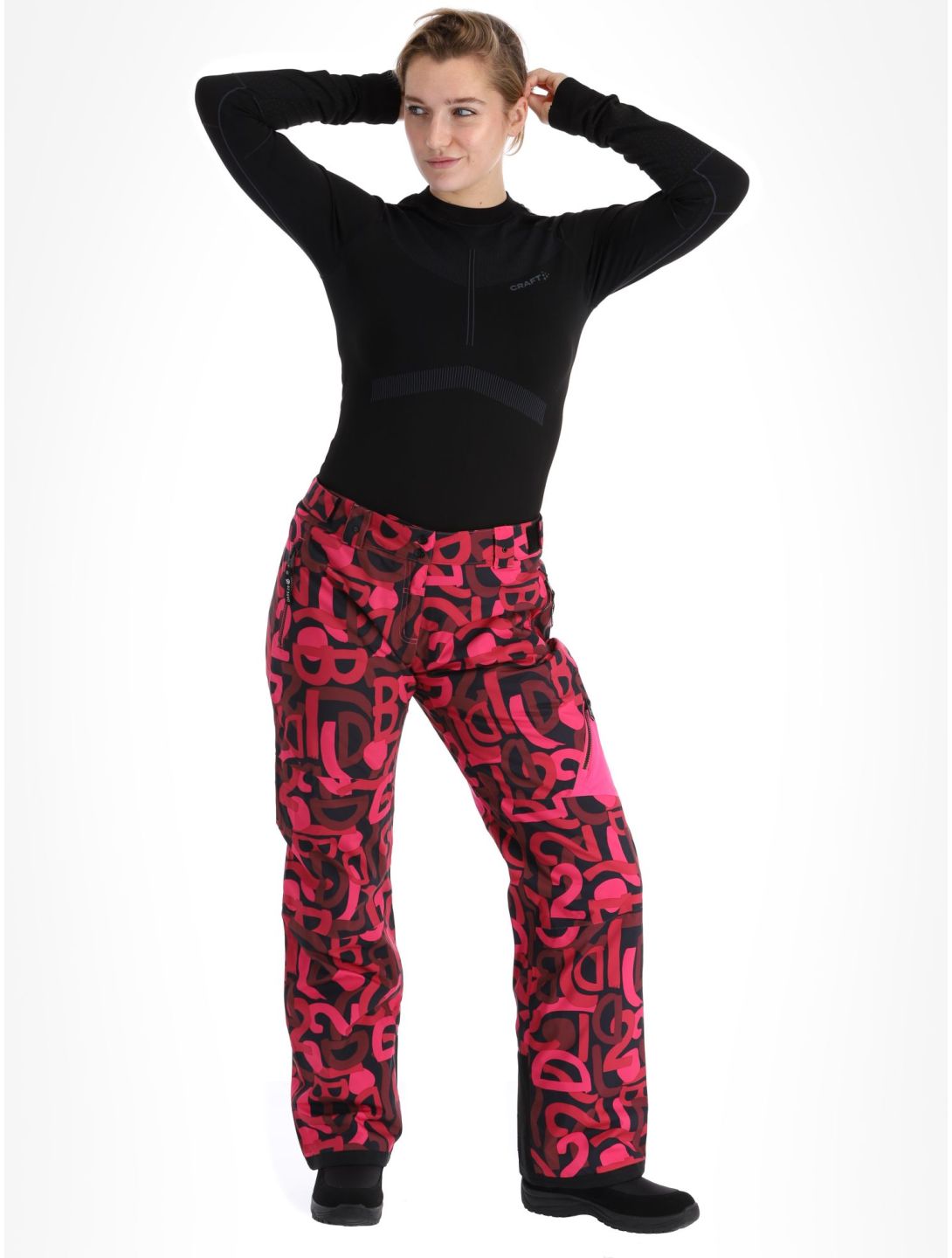 Dare2b, Ice pantalones de esquí mujeres Pure Pink Graffiti Print rosa 