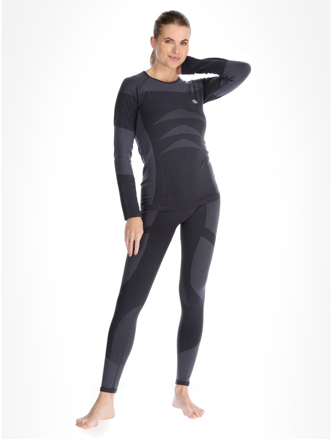 Dare2b, In The Zone III Baselayer Set conjunto termoactivo mujeres Black / Black negro 