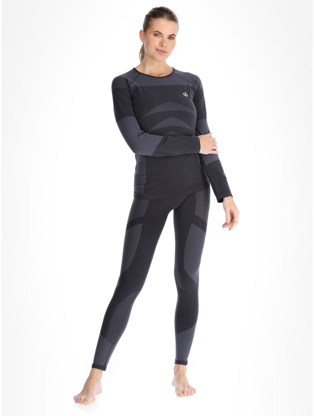 Dare2b, In The Zone III Baselayer Set conjunto termoactivo mujeres Black / Black negro 