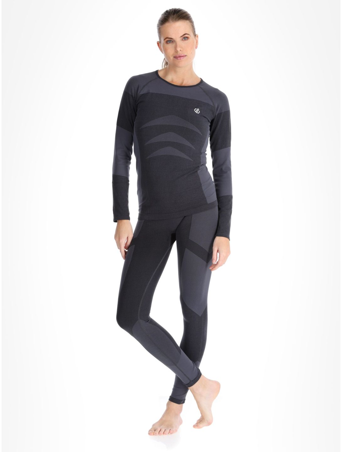 Dare2b, In The Zone III Baselayer Set conjunto termoactivo mujeres Black / Black negro 