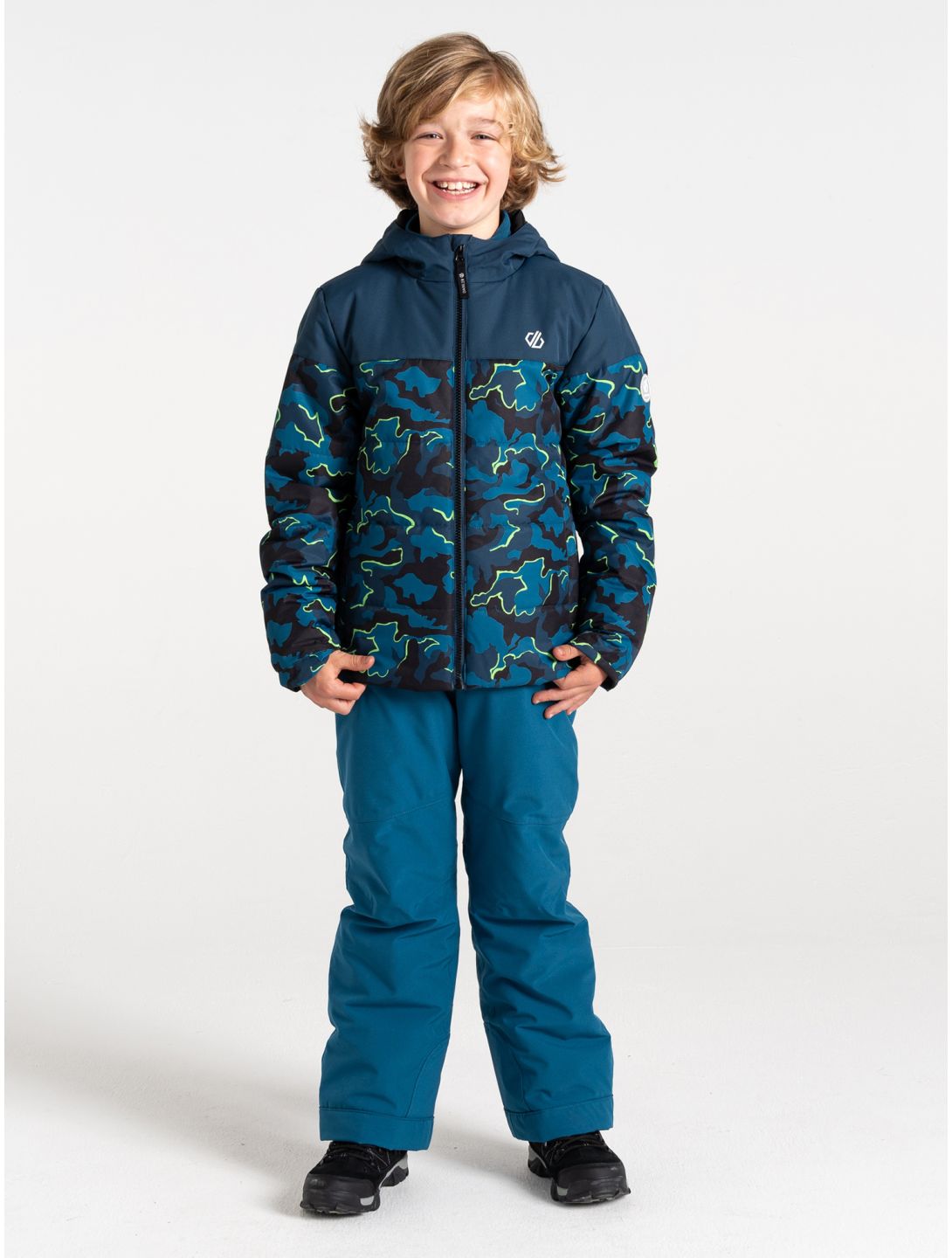 Dare2b, Liftie chaqueta de esquí niños Moonlight Denim / Kingfisher Blue Camo Print azul 