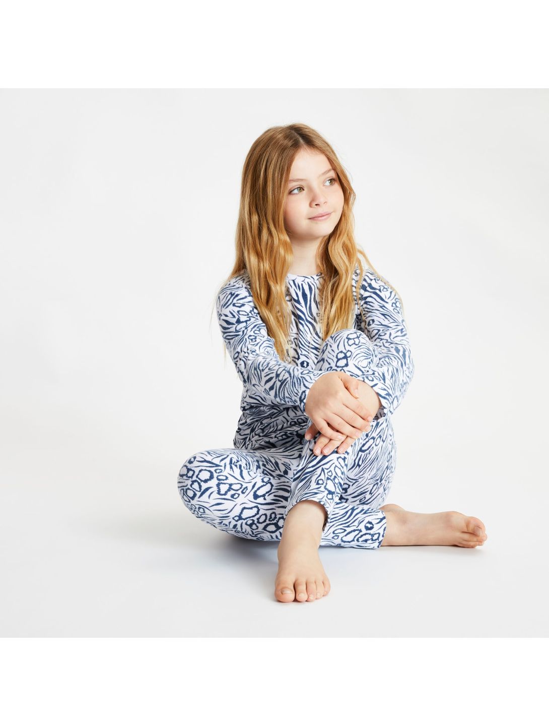 Dare2b, Partition B/L Set conjunto termoactivo niños dark denim print azul