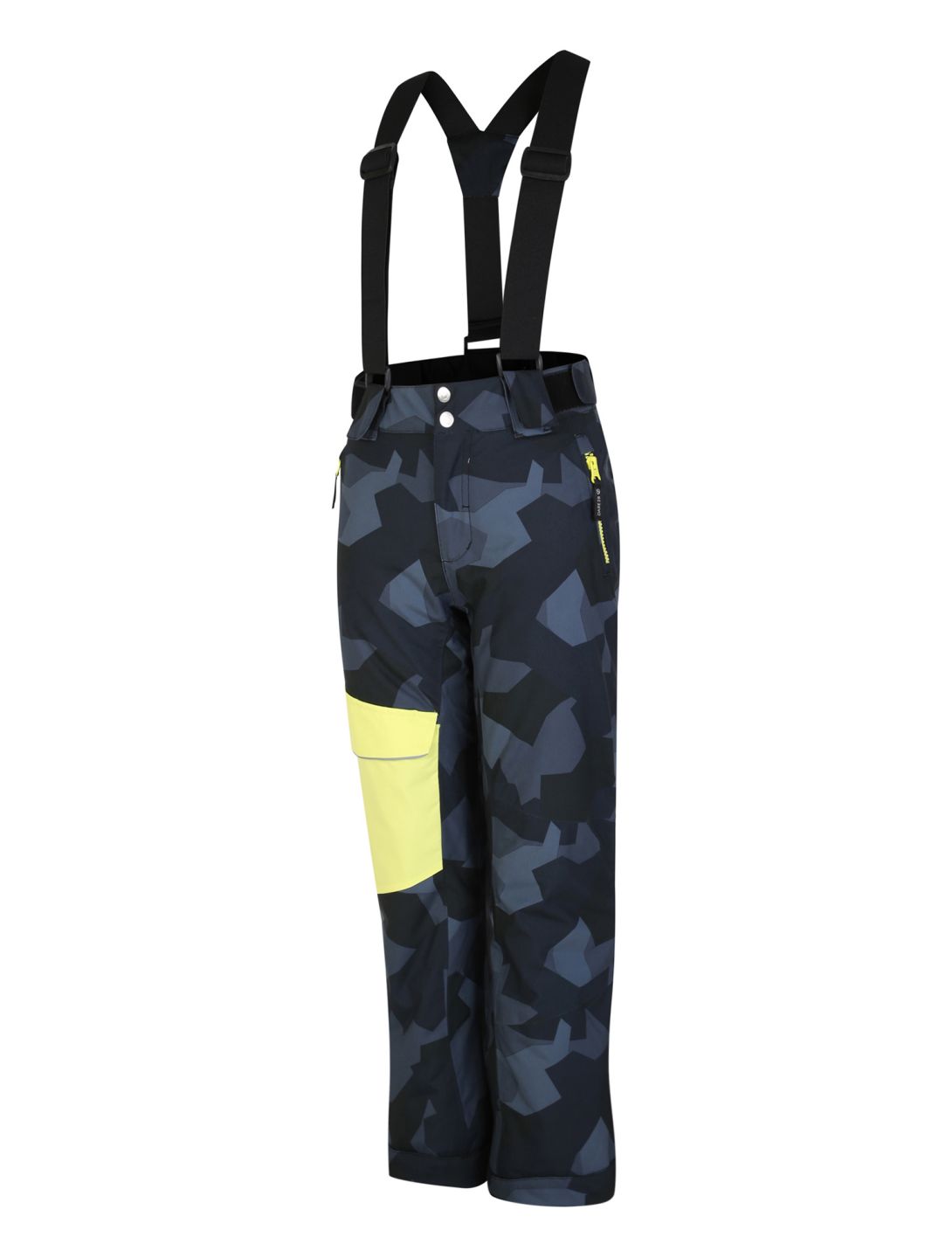 Dare2b, Pow pantalones de esquí niños Black Geo Camo Print gris, negro 