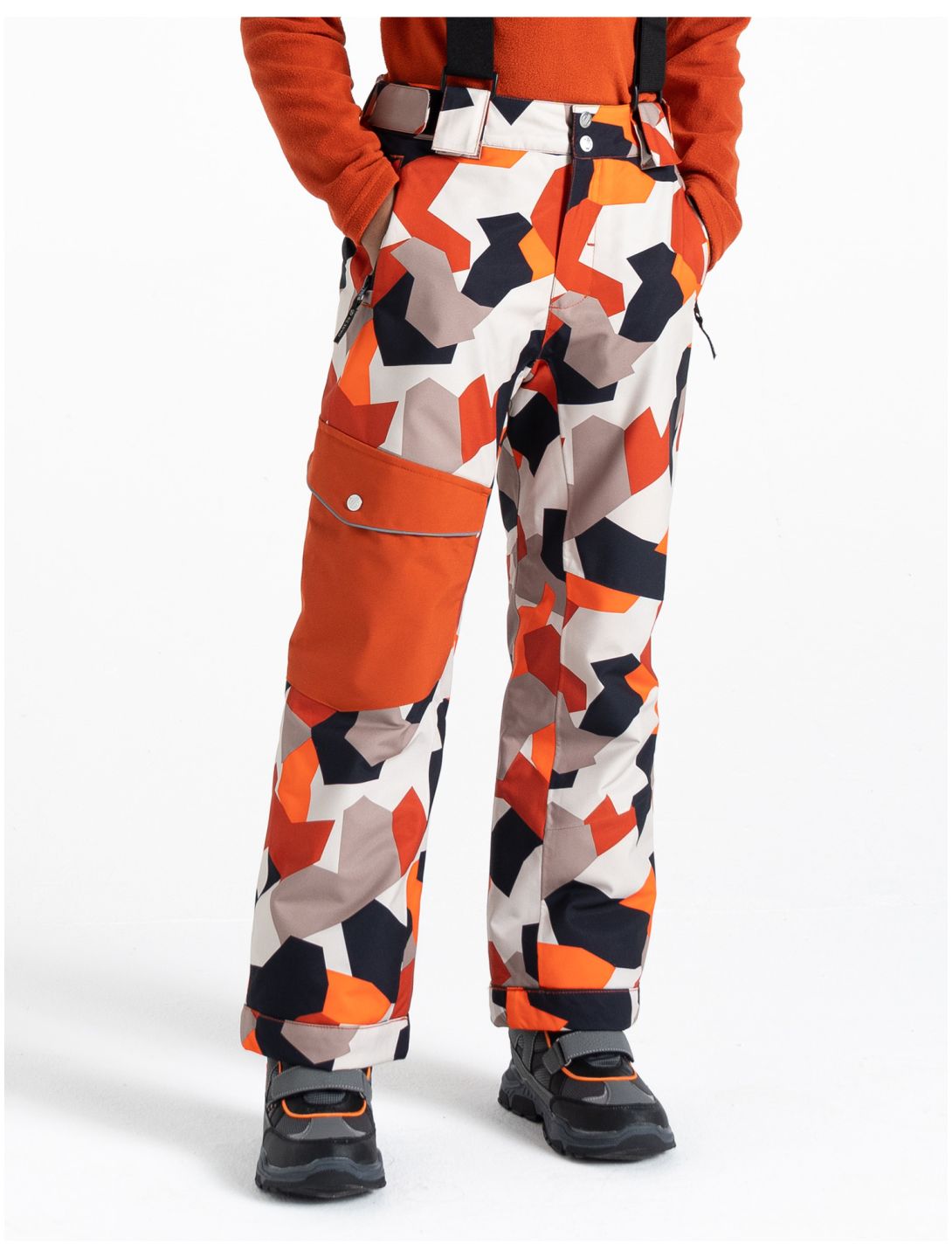 Dare2b, Pow pantalones de esquí niños Puffins Orange Geo Camo Print naranja 