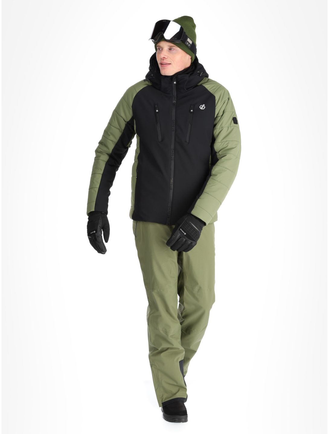 Dare2b, Speed chaqueta de esquí softshell hombres Olivine Green / Black negro, verde 